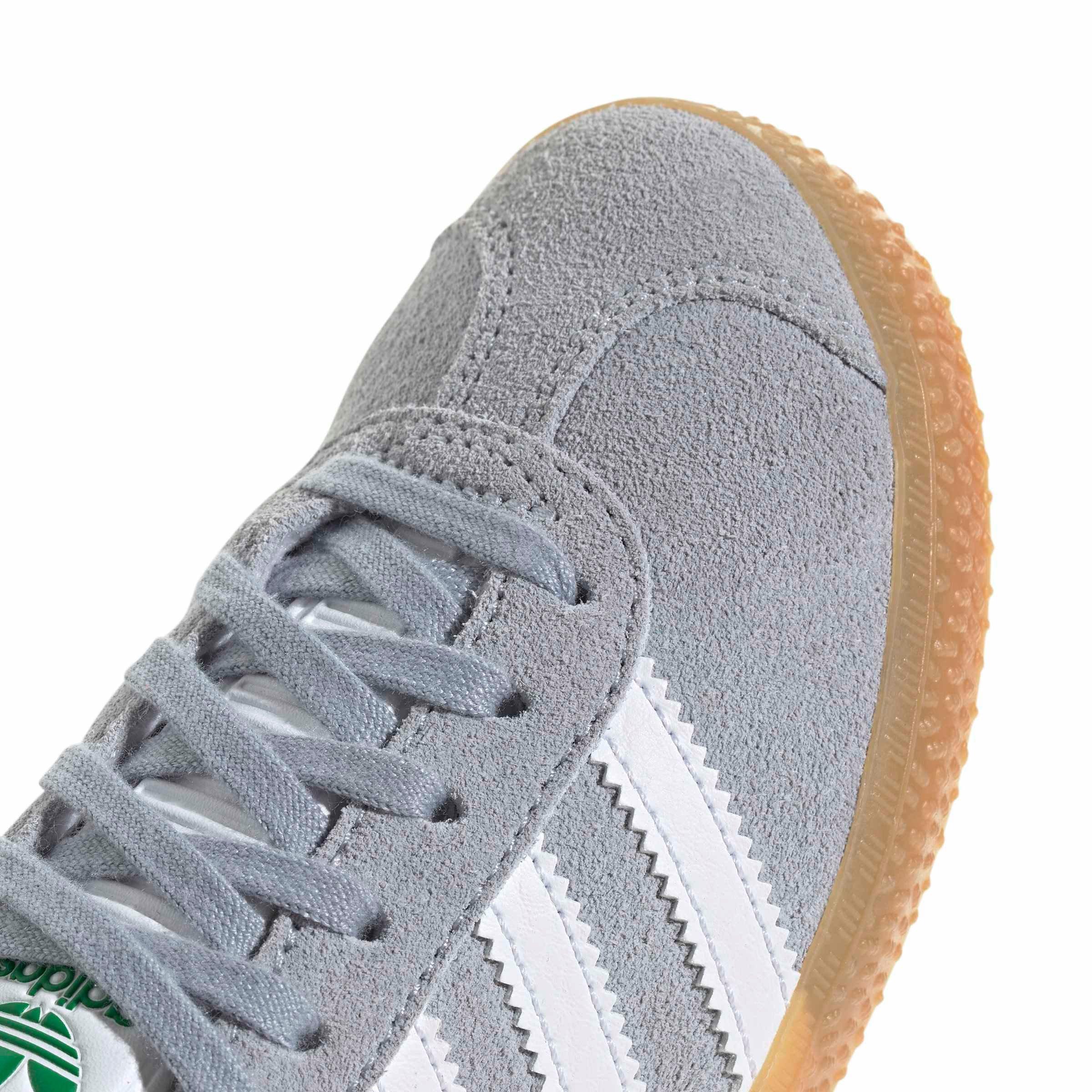 adidas Originals Gazelle Preschool Girls' "Halo Silver/Ftwr White/Green" Shoe