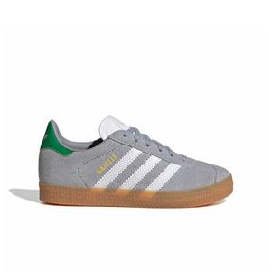 adidas Originals Gazelle "Halo Silver/Ftwr White/Green" Preschool Girls' Shoe