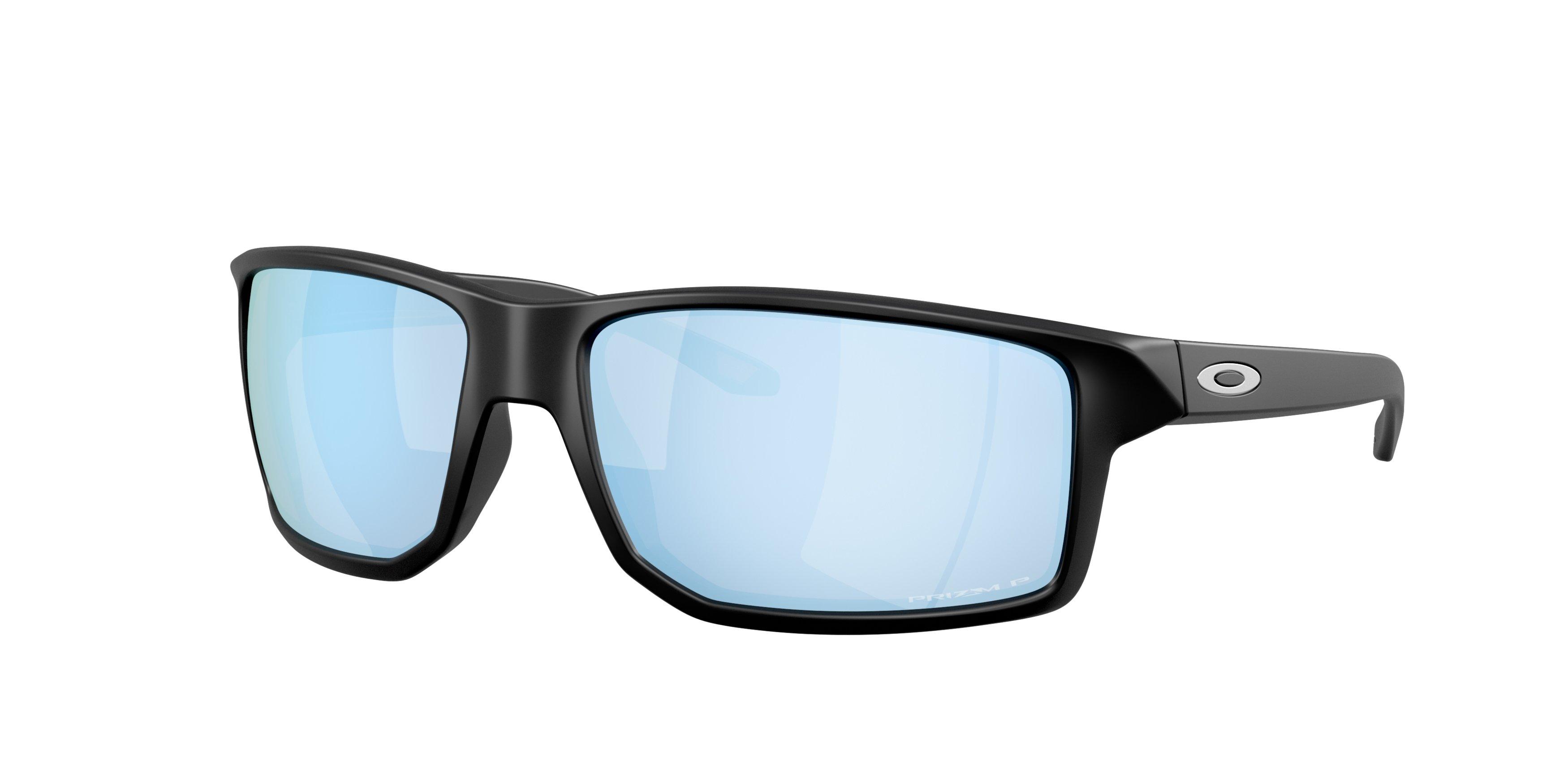 Oakley Gibston XL Prizm Deep Water Polar Sunglasses - Matte Black - BLACK/BLUE Thumbnail View 1