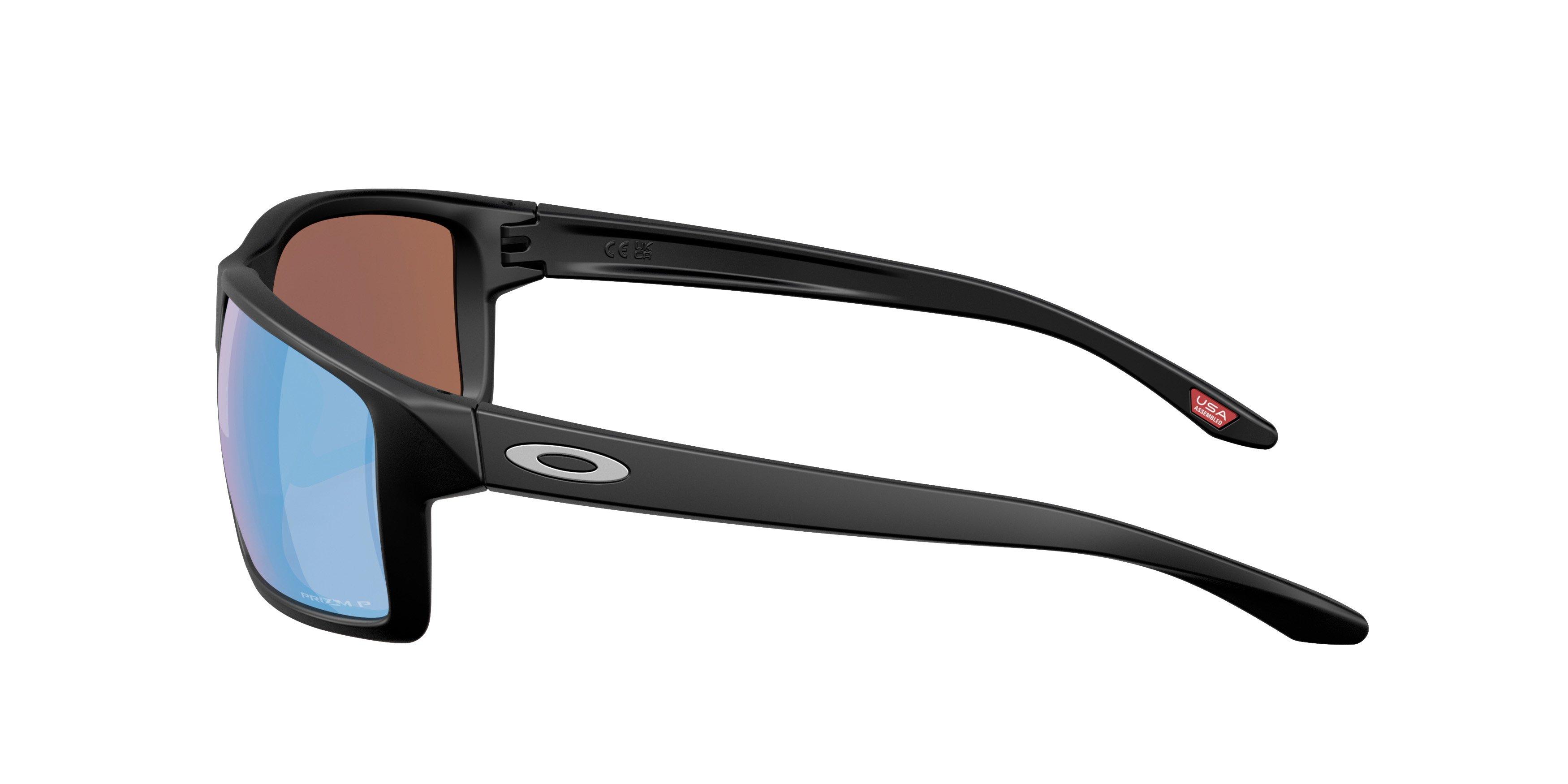 Oakley Gibston XL Prizm Deep Water Polar Sunglasses - Matte Black - BLACK/BLUE Thumbnail View 4
