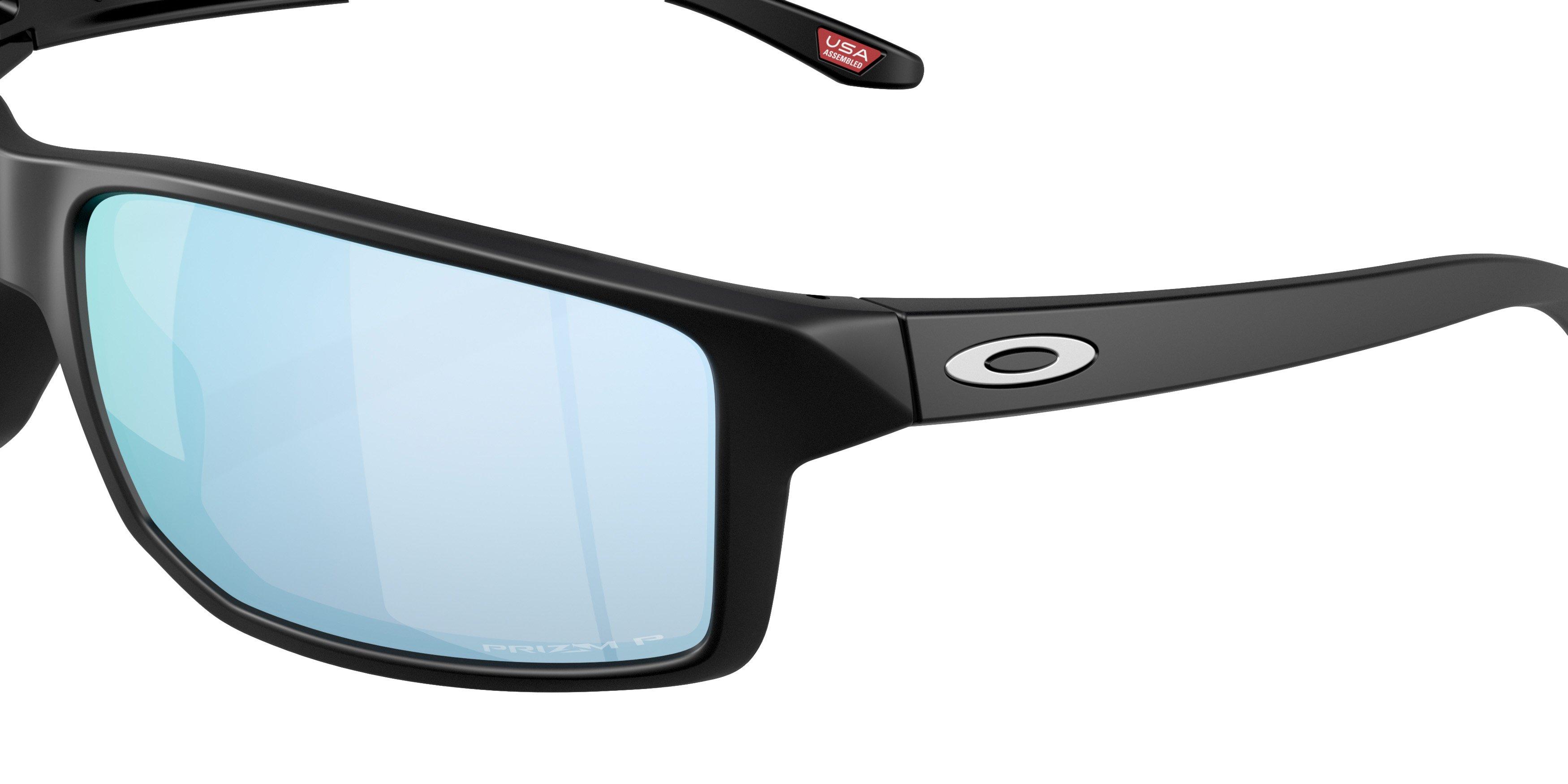 Oakley Gibston XL Prizm Deep Water Polar Sunglasses - Matte Black - BLACK/BLUE Thumbnail View 5