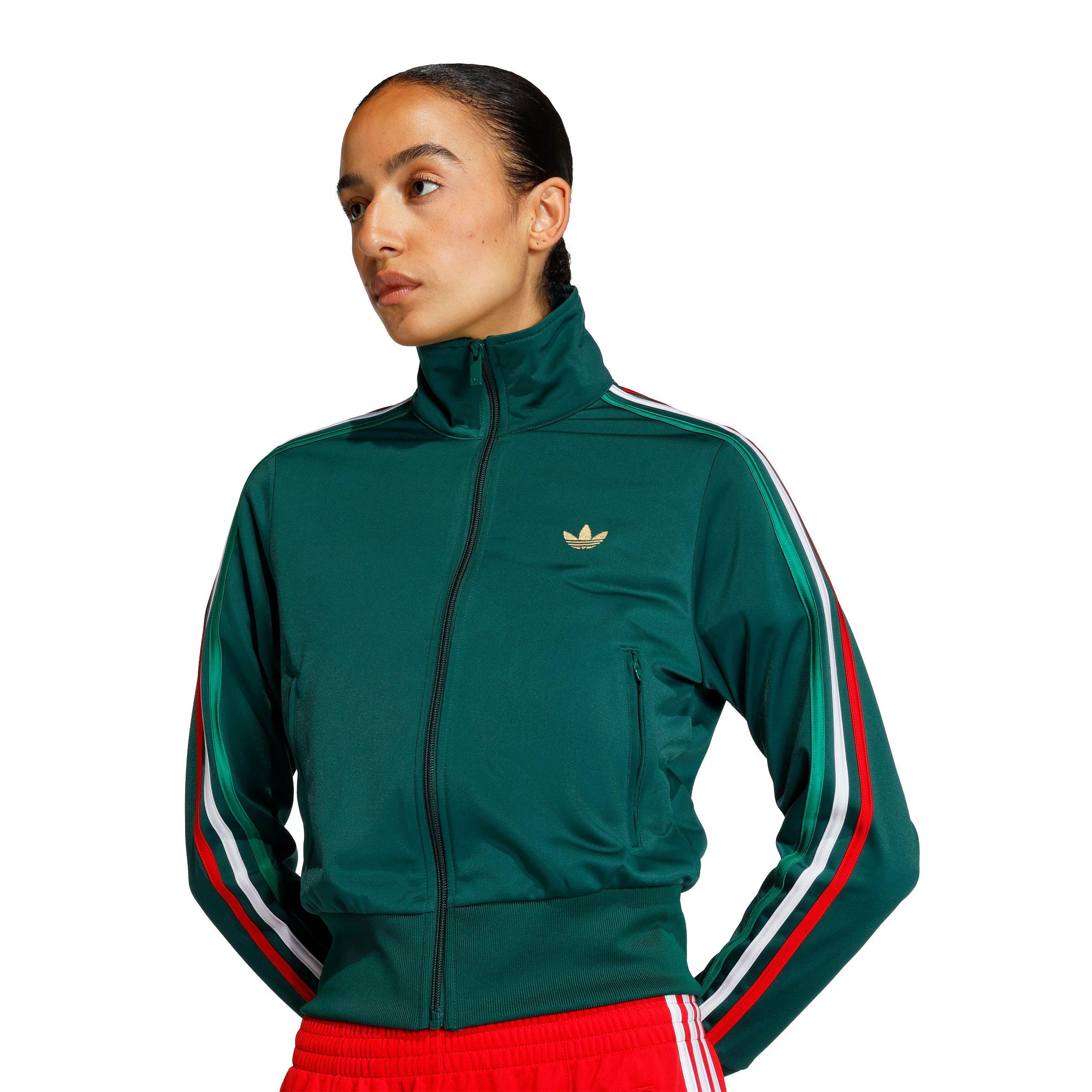 adidas Originals Women's Firebird Classic Track Jacket - Dark Green - DARK GREEN Thumbnail View 3