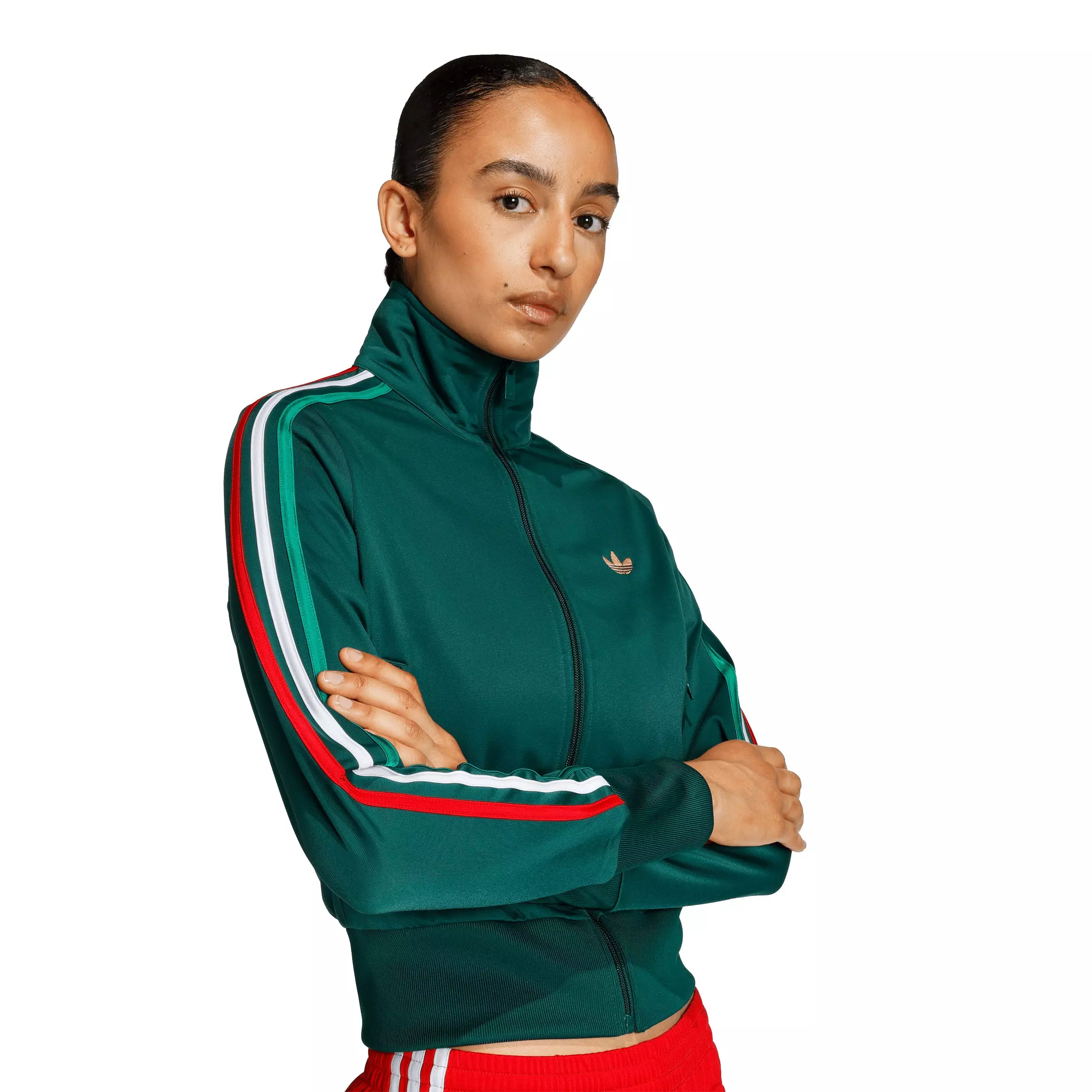 adidas Originals Women's Firebird Classic Track Jacket - Dark Green - DARK GREEN