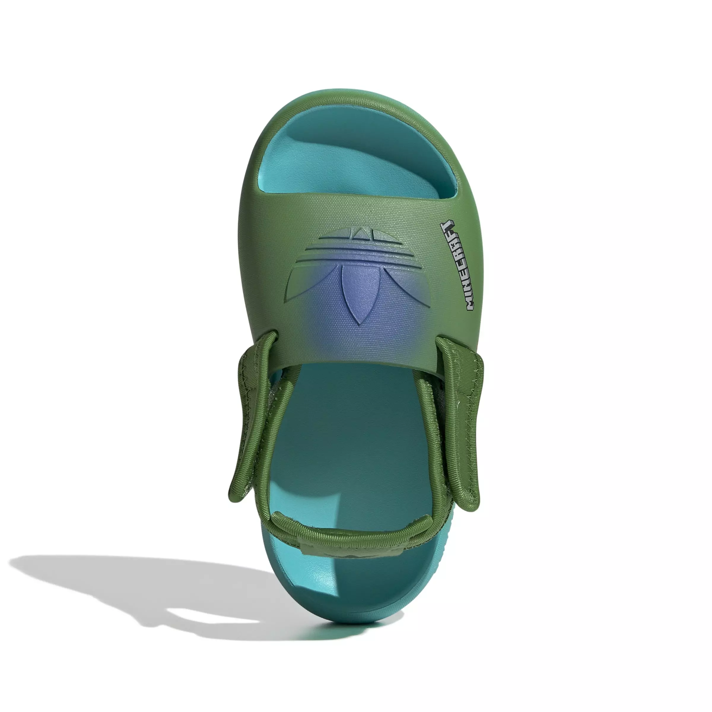 adidas Originals Adifom Adilette X Minecraft "Blue/Green" Preschool Boys' Slide - BLUE/GREEN