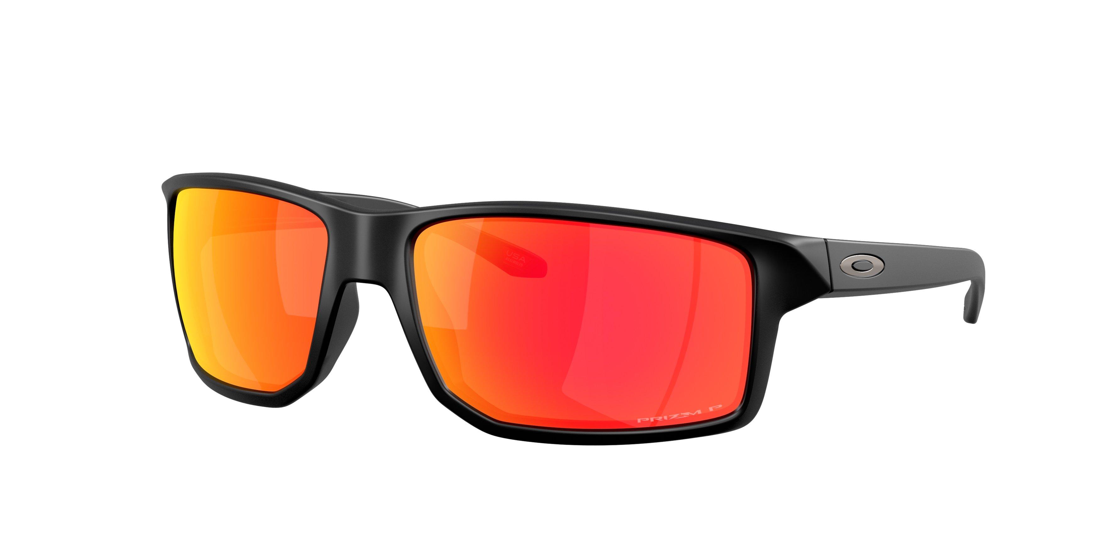 Oakley Gibston XL Prizm Ruby Polar Sunglasses - Matte Black - BLACK/RED Thumbnail View 1