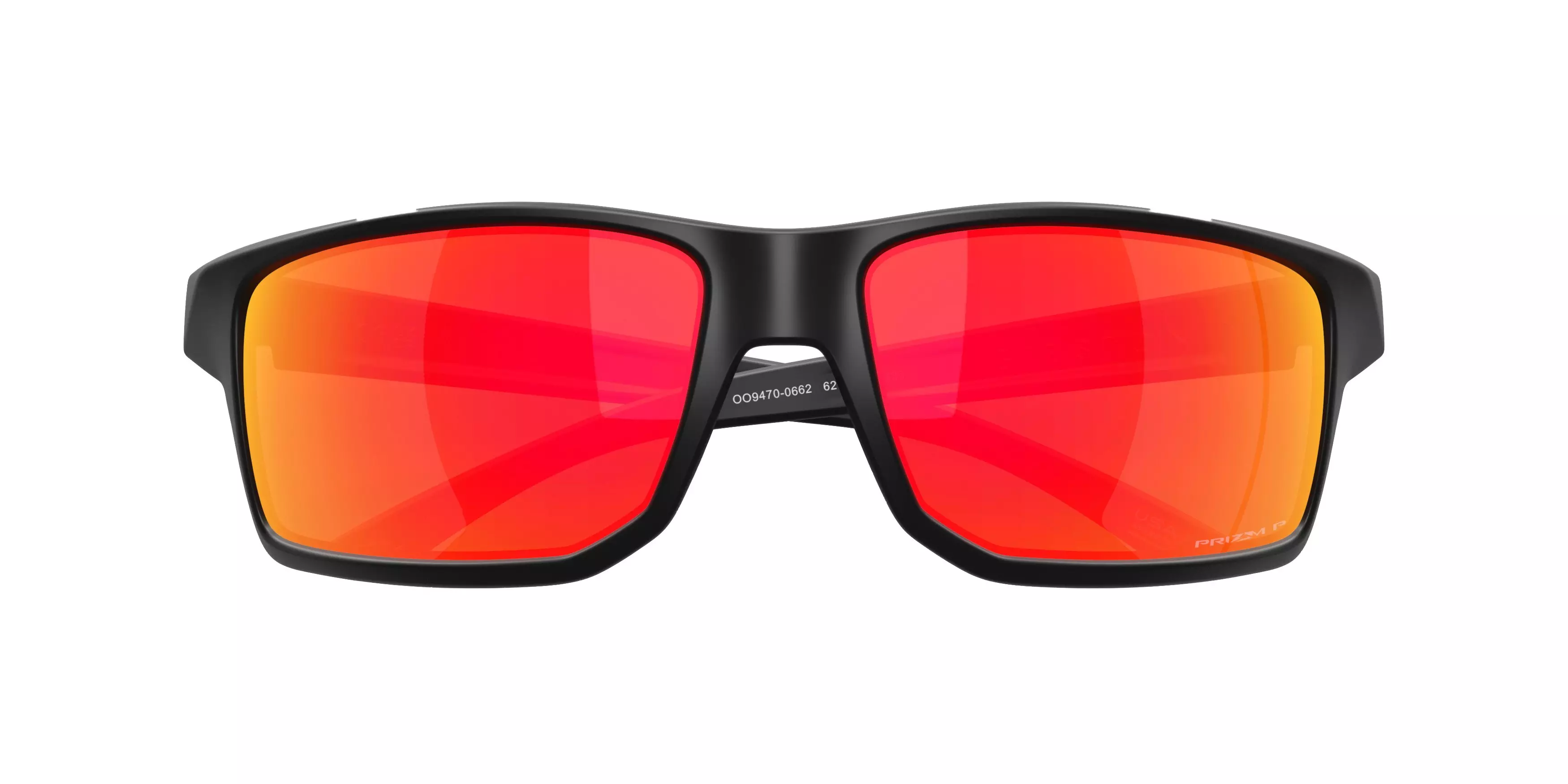 Oakley Gibston XL Prizm Ruby Polar Sunglasses - Matte Black - BLACK/RED