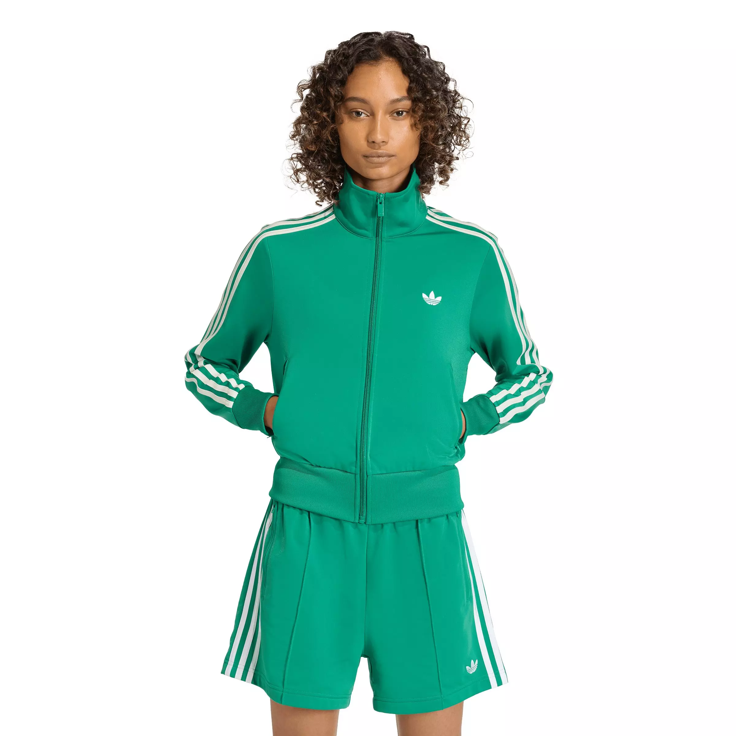 adidas Originals Women's Firebird Classic Track Jacket - Green - GREEN