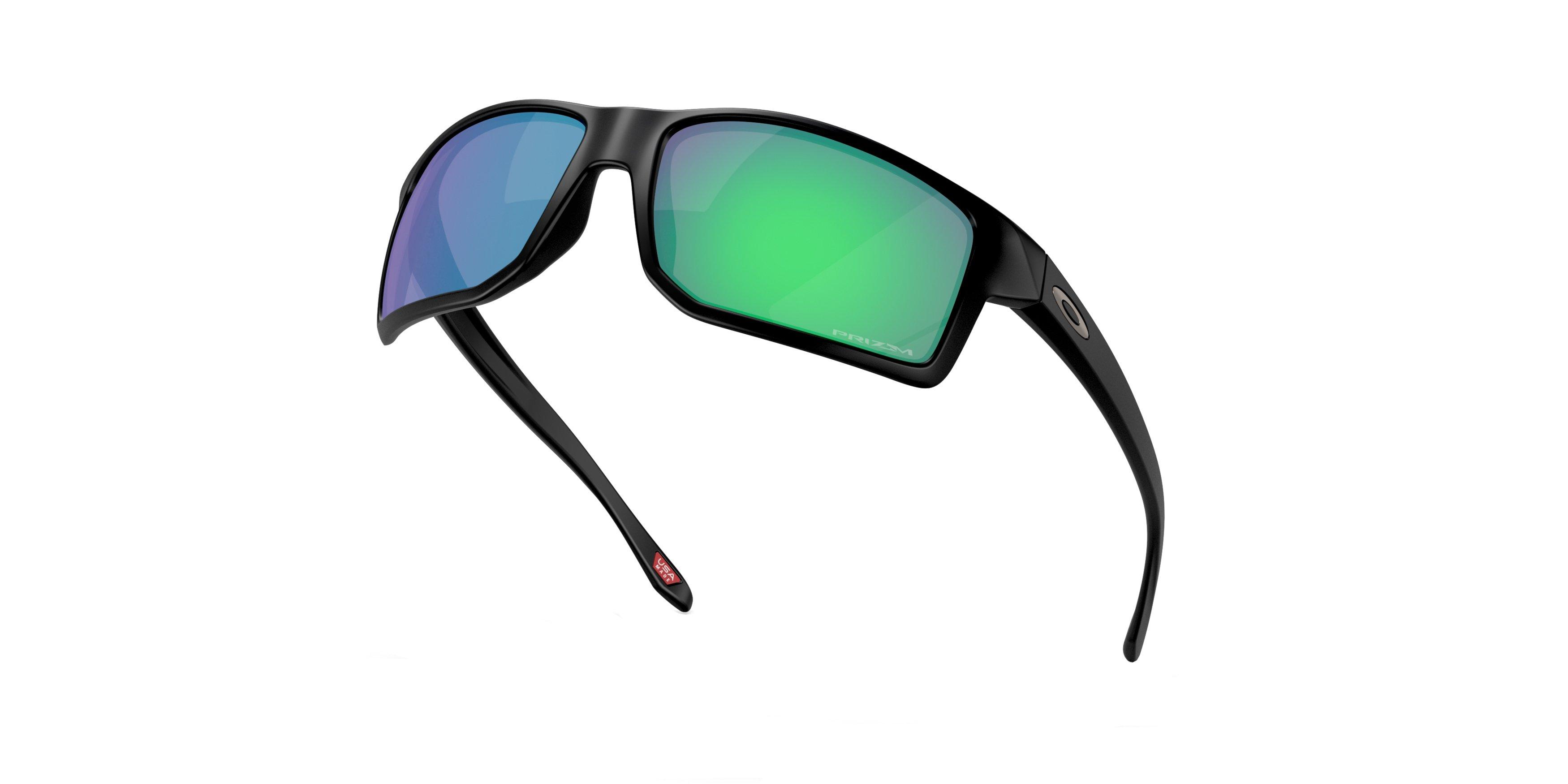 Oakley Gibston XL Prizm Jade Sunglasses - Matte Black - BLACK/GREEN Thumbnail View 7