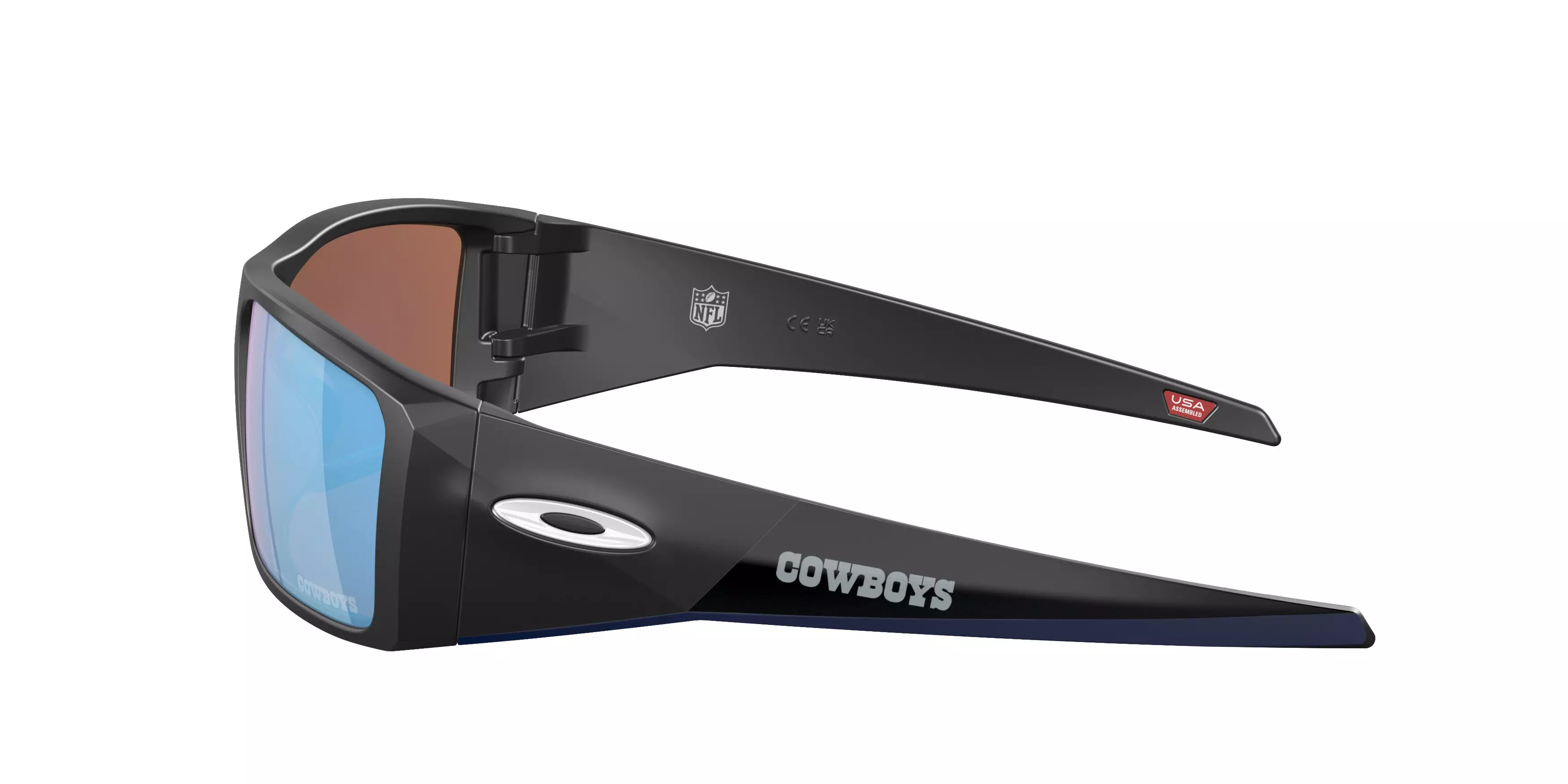 Oakley Heliostat Prizm Deep Water Polarized Sunglasses - Matte Black - BLACK/BLUE