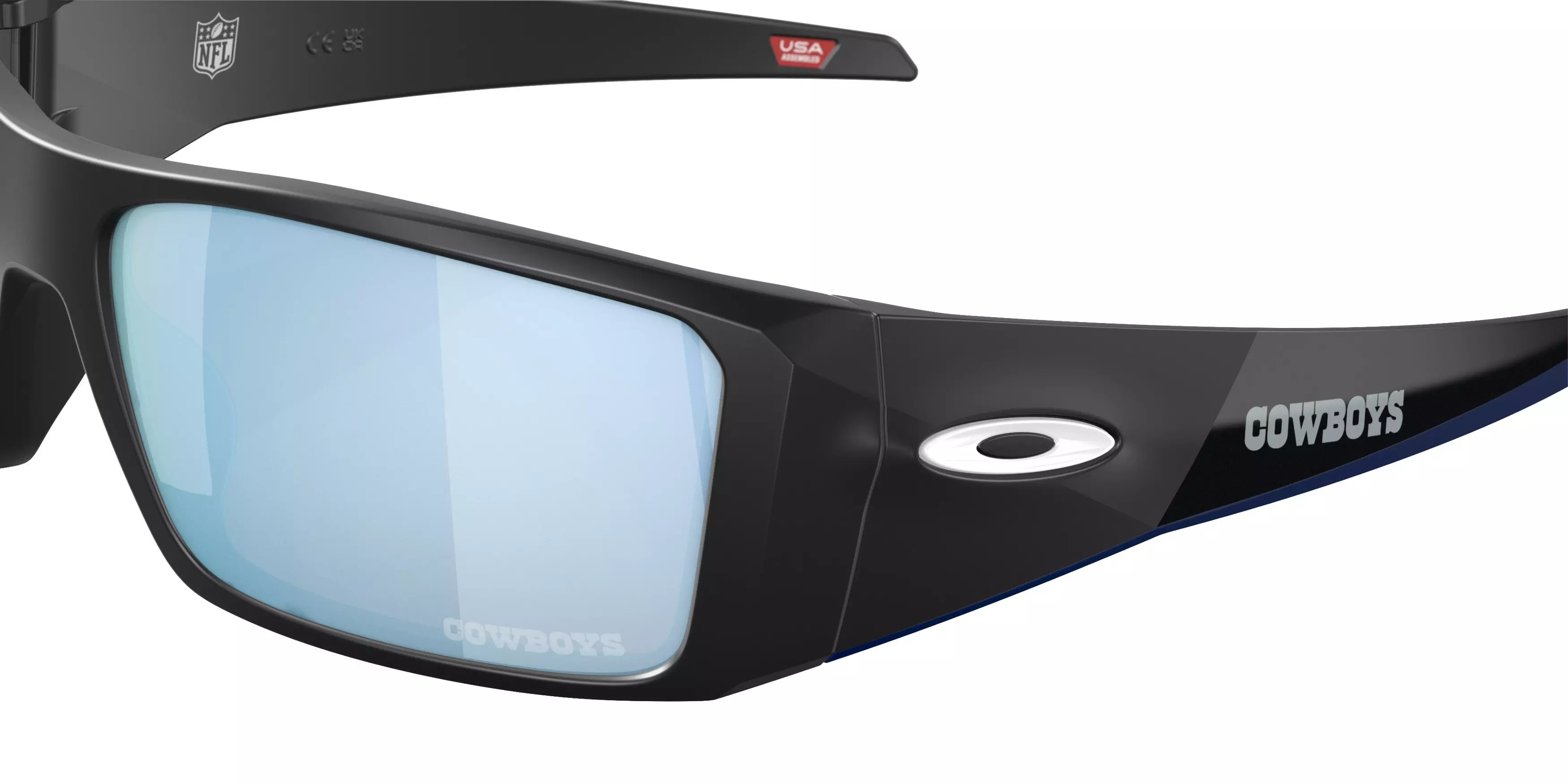 Oakley Heliostat Prizm Deep Water Polarized Sunglasses - Matte Black - BLACK/BLUE