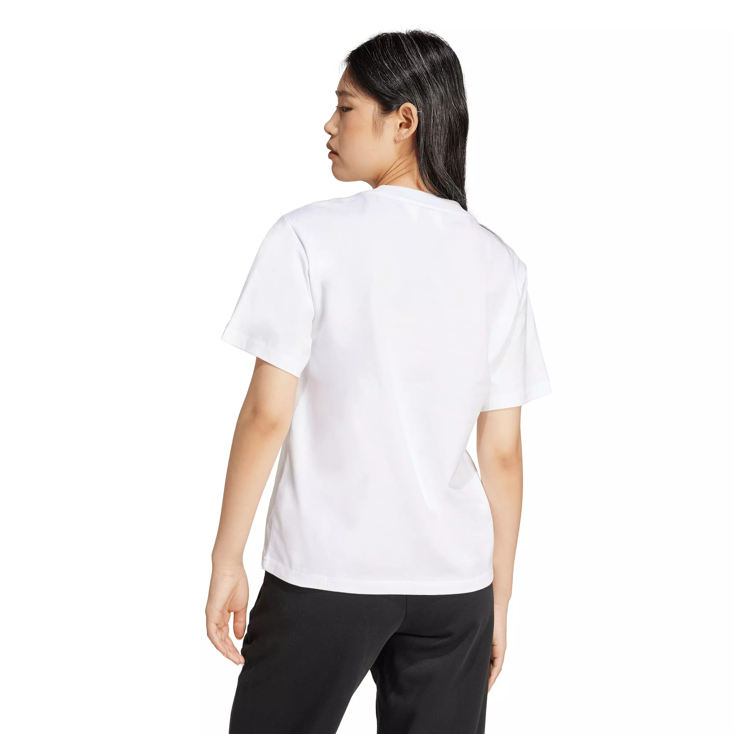 adidas Women's Essentials Small Logo Cotton T-Shirt - White - WHITE