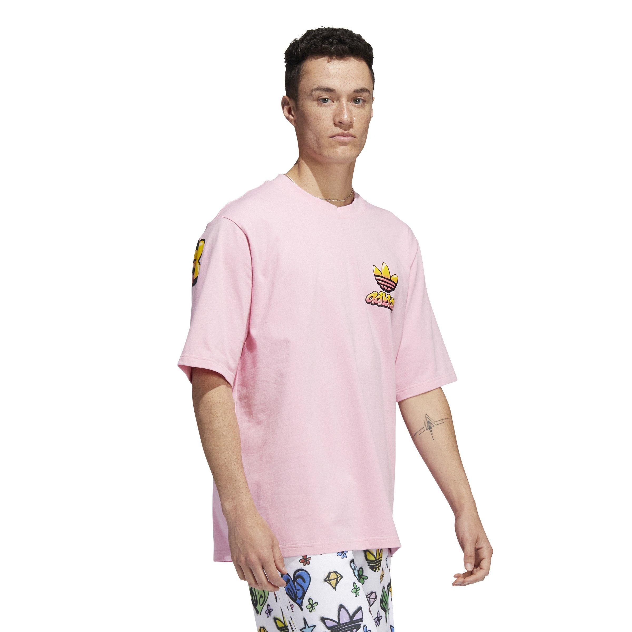 adidas Originals Unisex Jeremy Scott T-Shirt - Pink - Hibbett | City