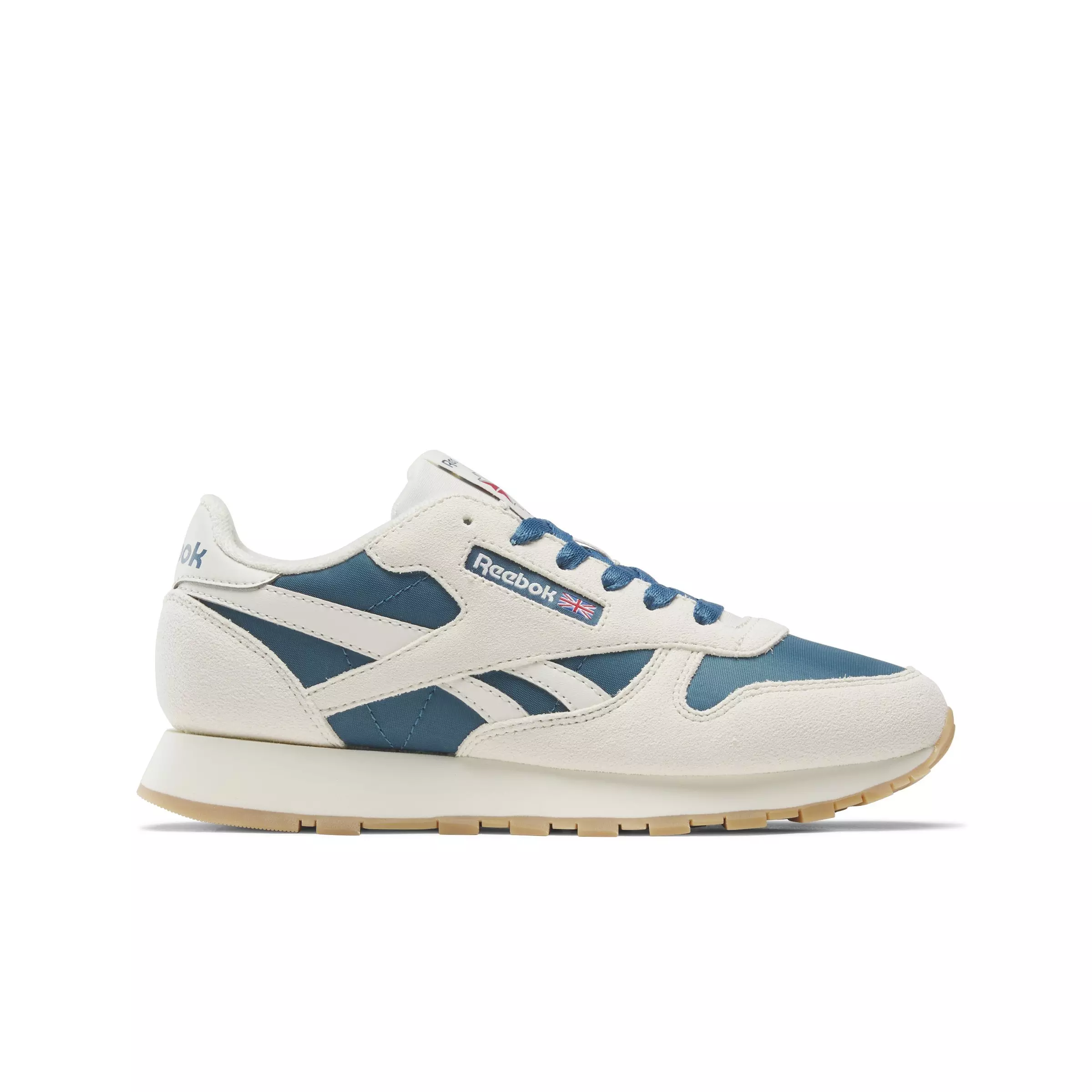 Reebok Classic Leather "Beige/Blue" Grade School Boys' Shoe - BEIGE/BLUE