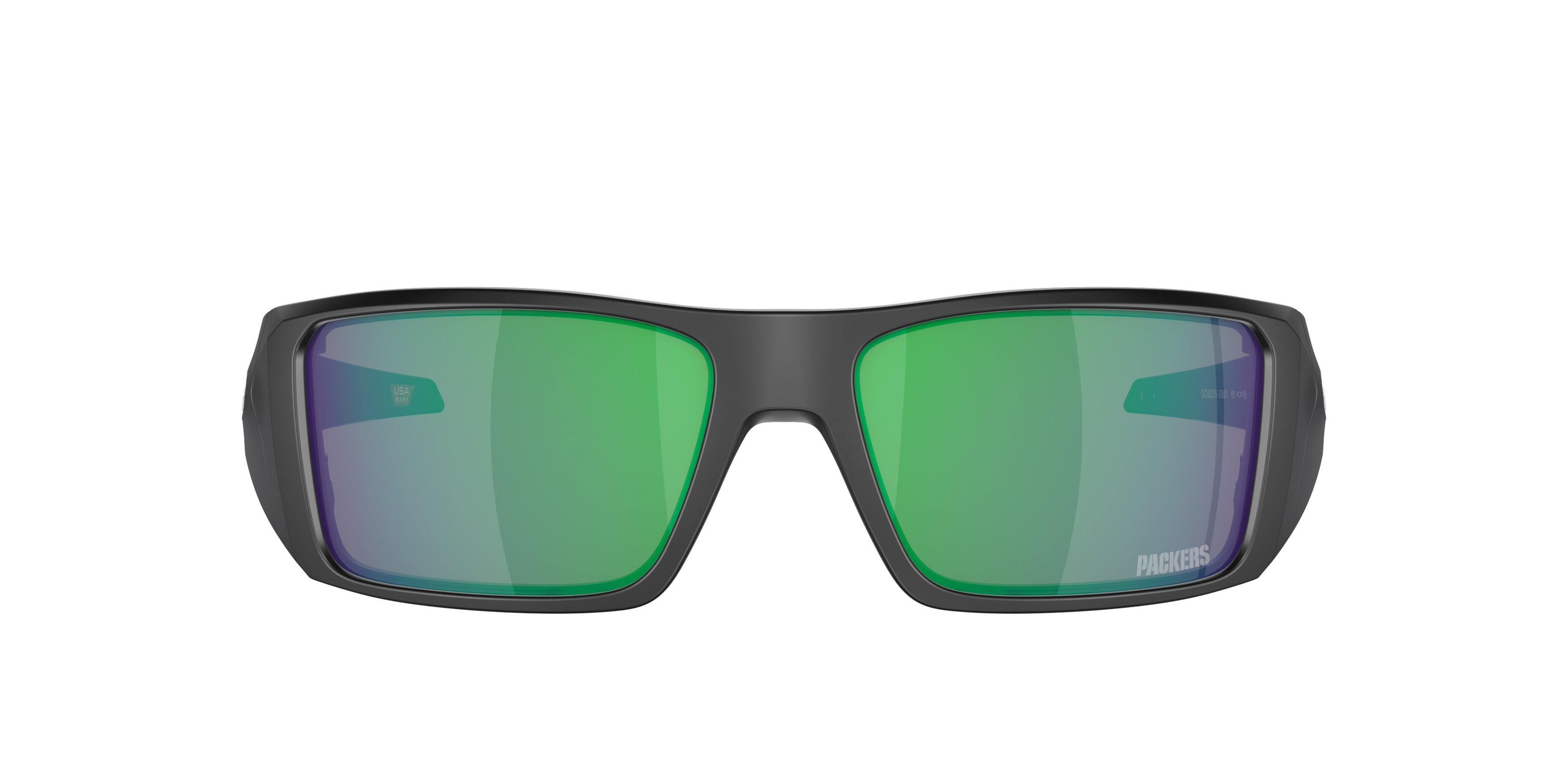 Oakley Heliostat Prizm Jade Sunglasses - Matte Black - BLACK/GREEN Thumbnail View 2