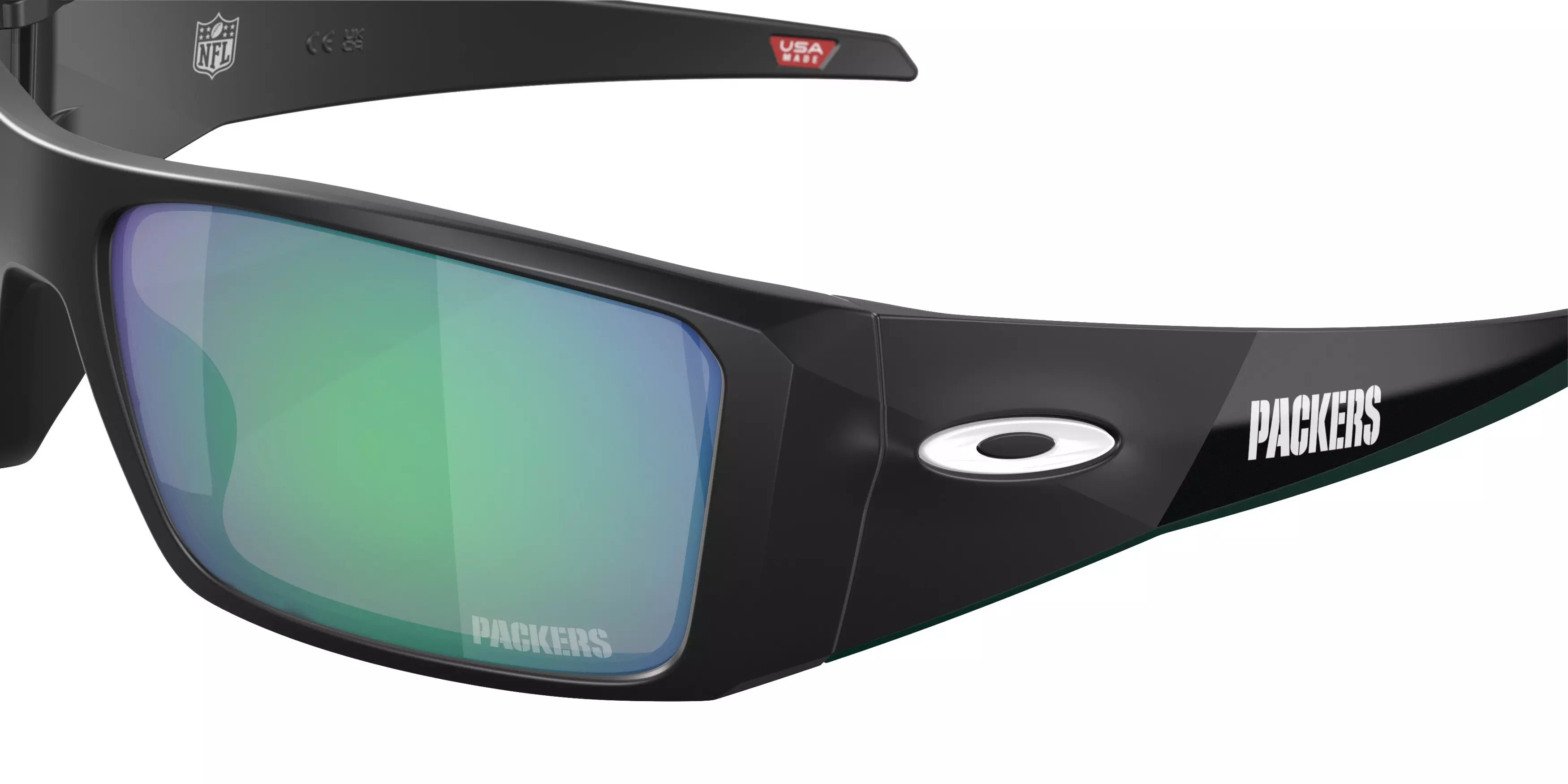 Oakley Heliostat Prizm Jade Sunglasses - Matte Black - BLACK/GREEN