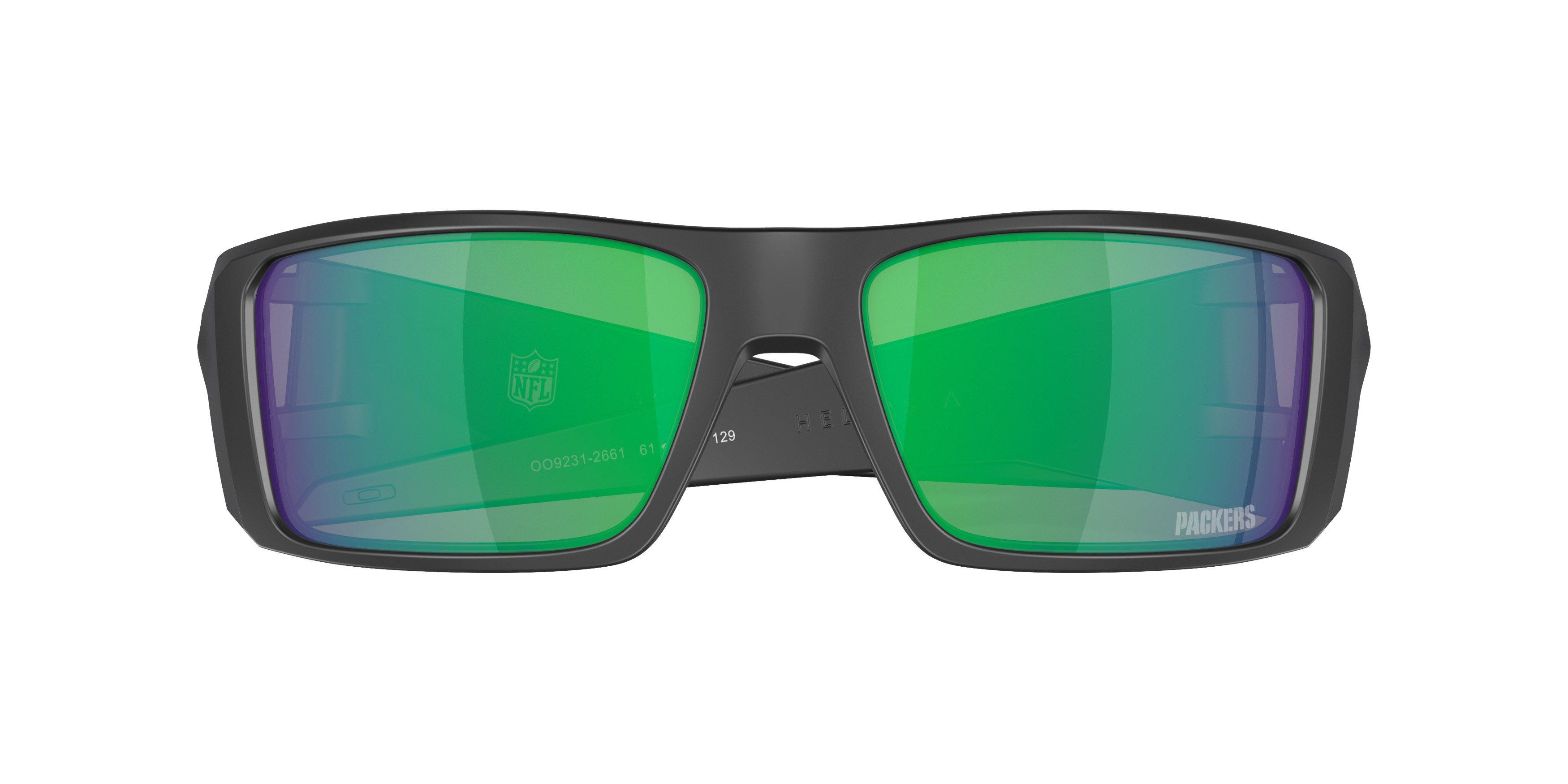 Oakley Heliostat Prizm Jade Sunglasses - Matte Black - BLACK/GREEN Thumbnail View 8