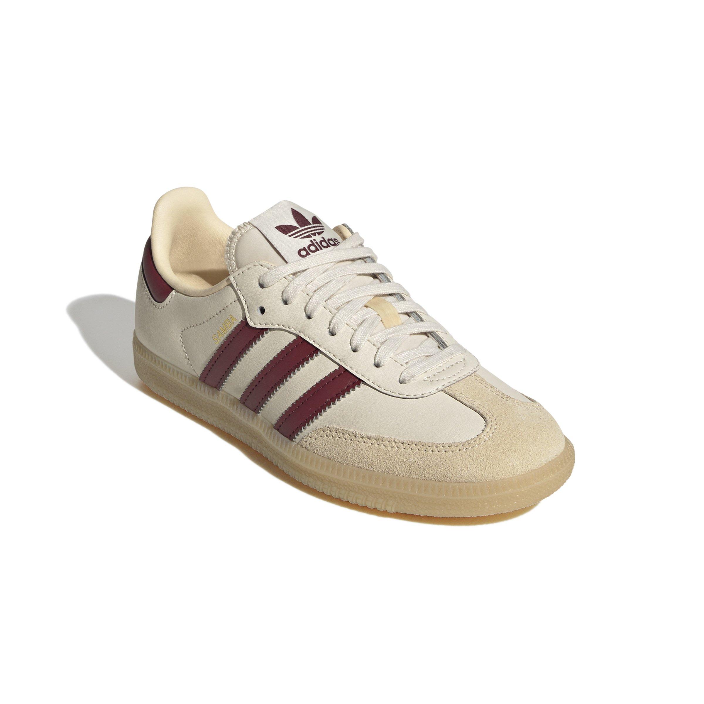 adidas Originals Samba OG "Wonder White/Shadow Red/Gum 3" Grade School Boys' Shoe - WHITE/RED/GUM Thumbnail View 3