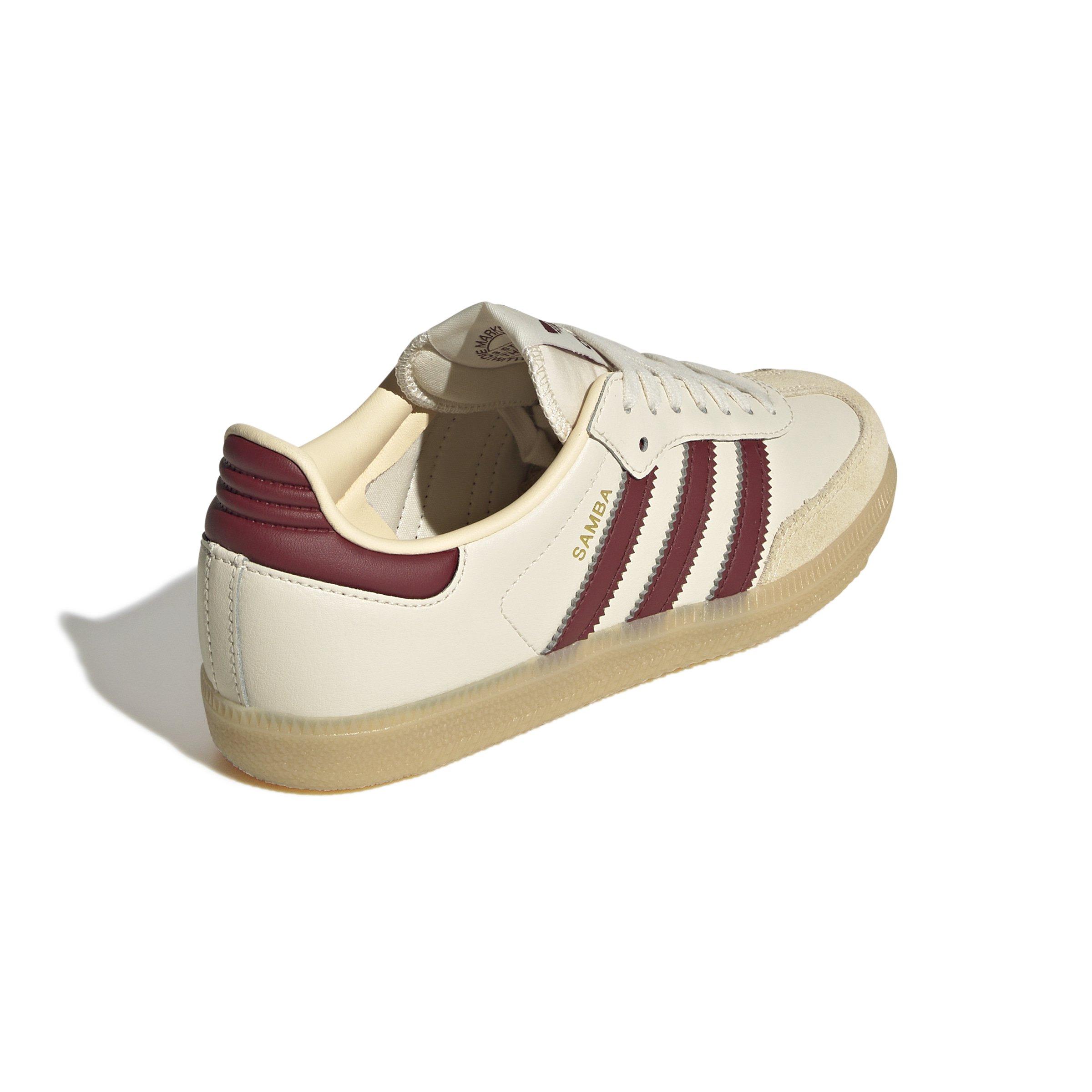 adidas Originals Samba OG "Wonder White/Shadow Red/Gum 3" Grade School Boys' Shoe - WHITE/RED/GUM Thumbnail View 4