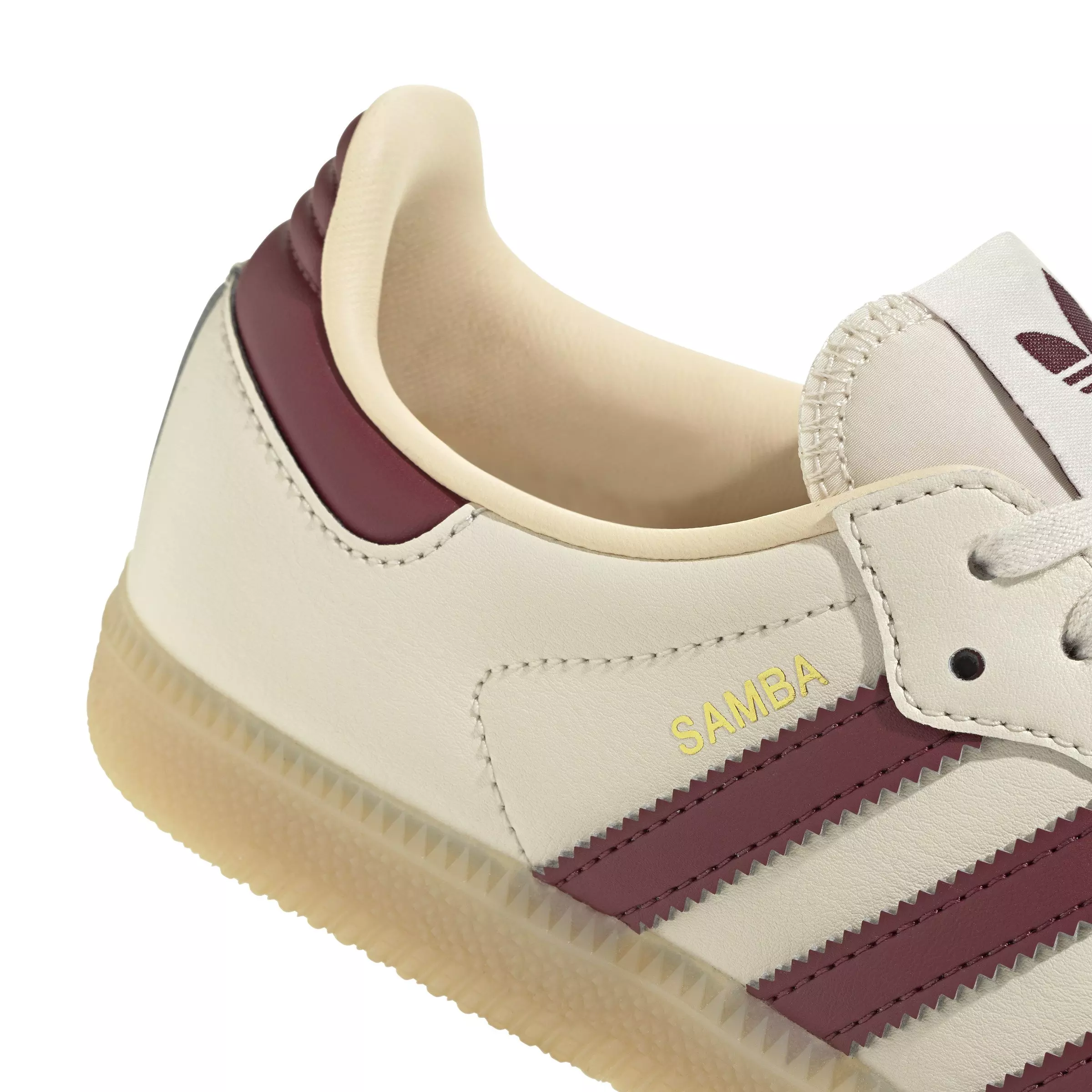 adidas Originals Samba OG "Wonder White/Shadow Red/Gum 3" Grade School Boys' Shoe - WHITE/RED/GUM