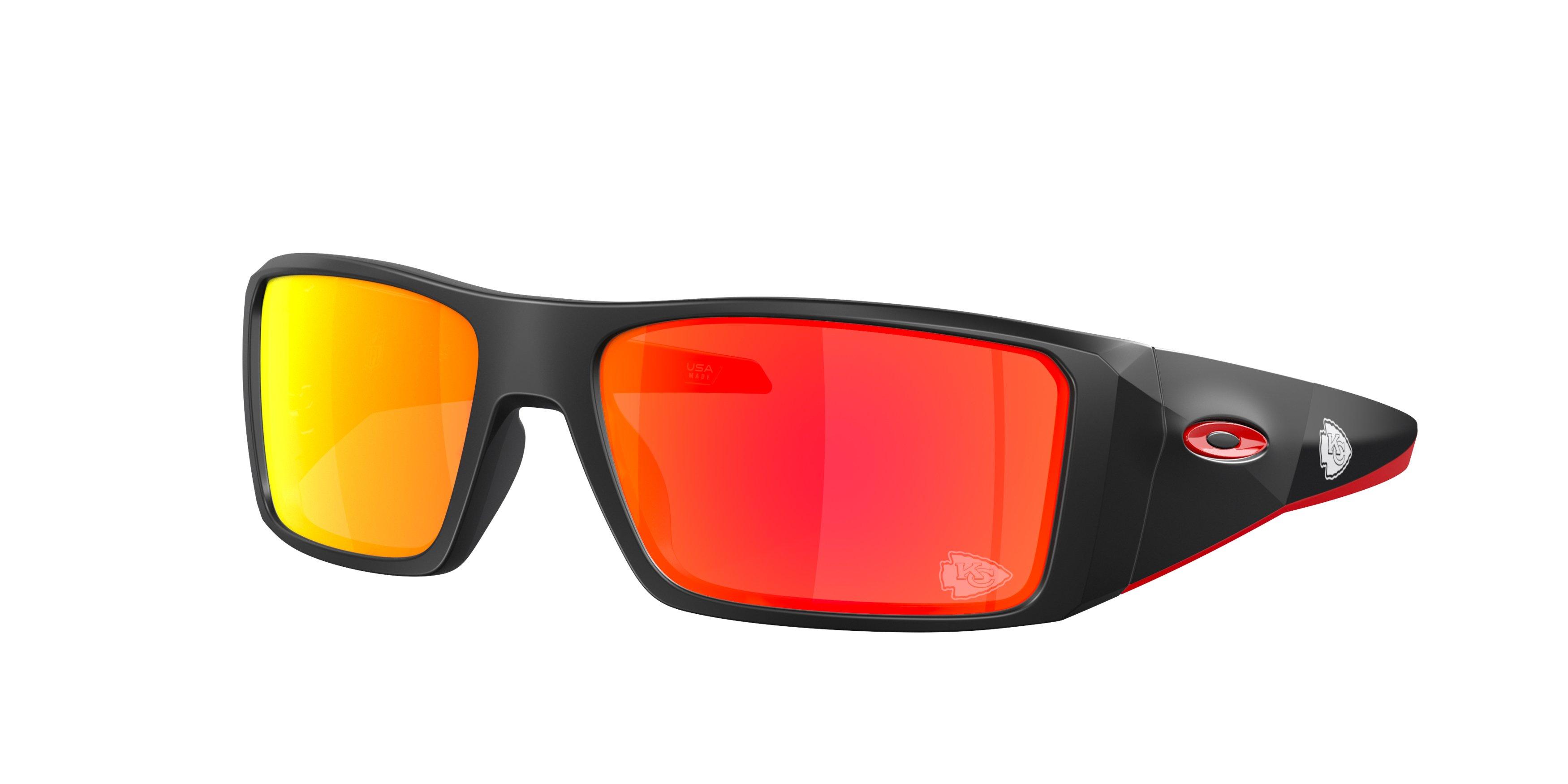 Oakley Heliostat Prizm Ruby Sunglasses - Matte Black - BLACK/RED Thumbnail View 1