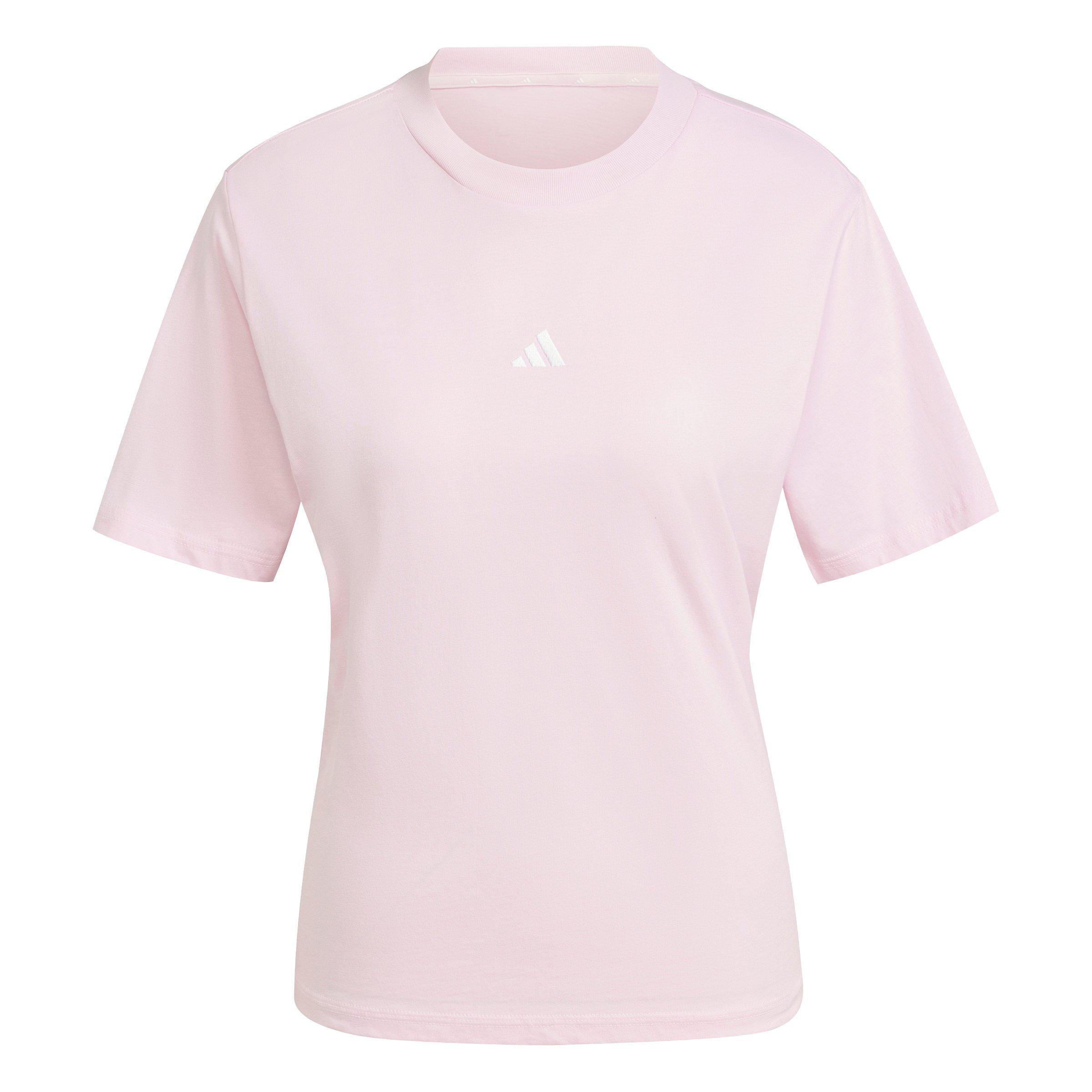 adidas Women's Essentials Small Logo Cotton T-Shirt - Light Pink - LIGHT PINK Thumbnail View 6