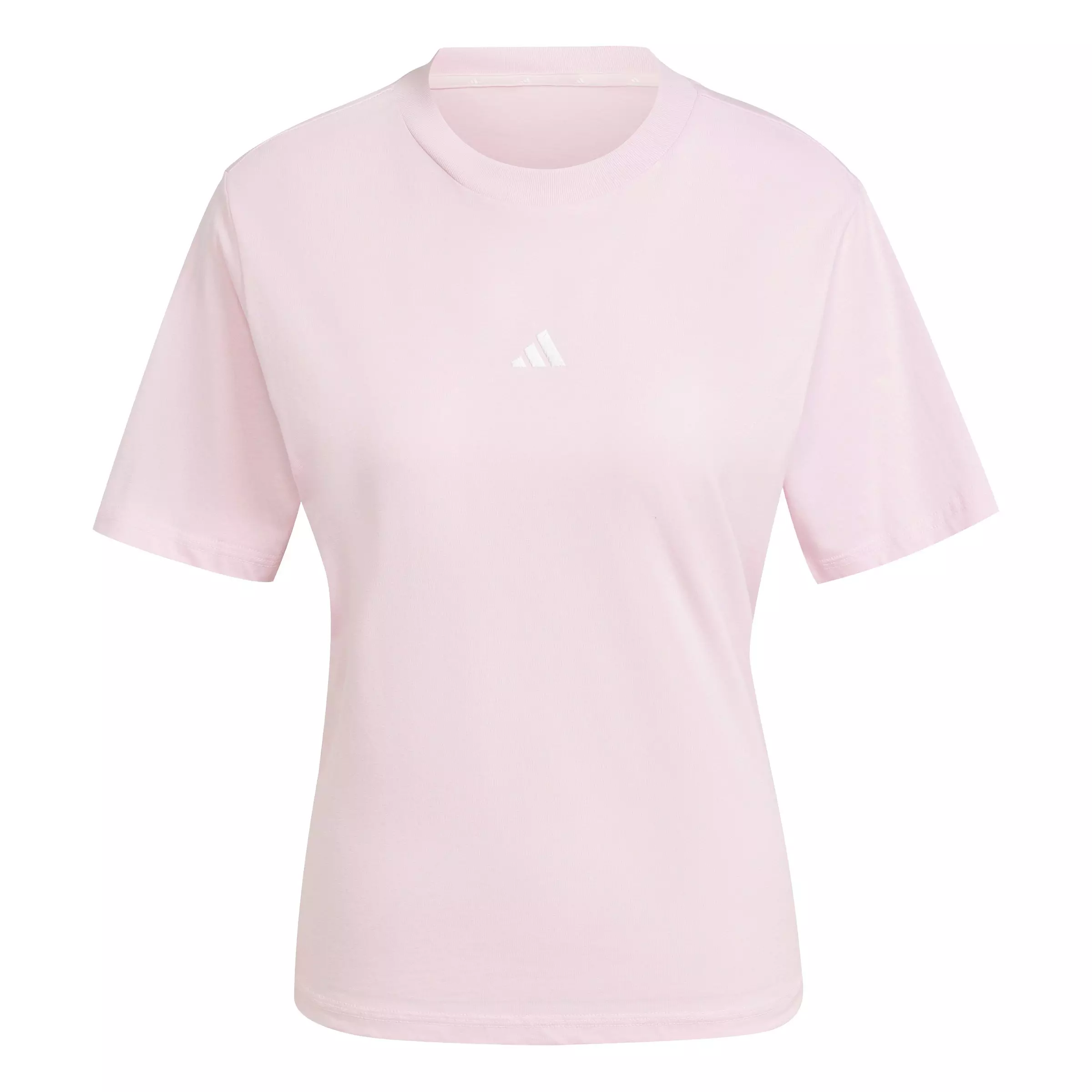 adidas Women's Essentials Small Logo Cotton T-Shirt - Light Pink - LIGHT PINK