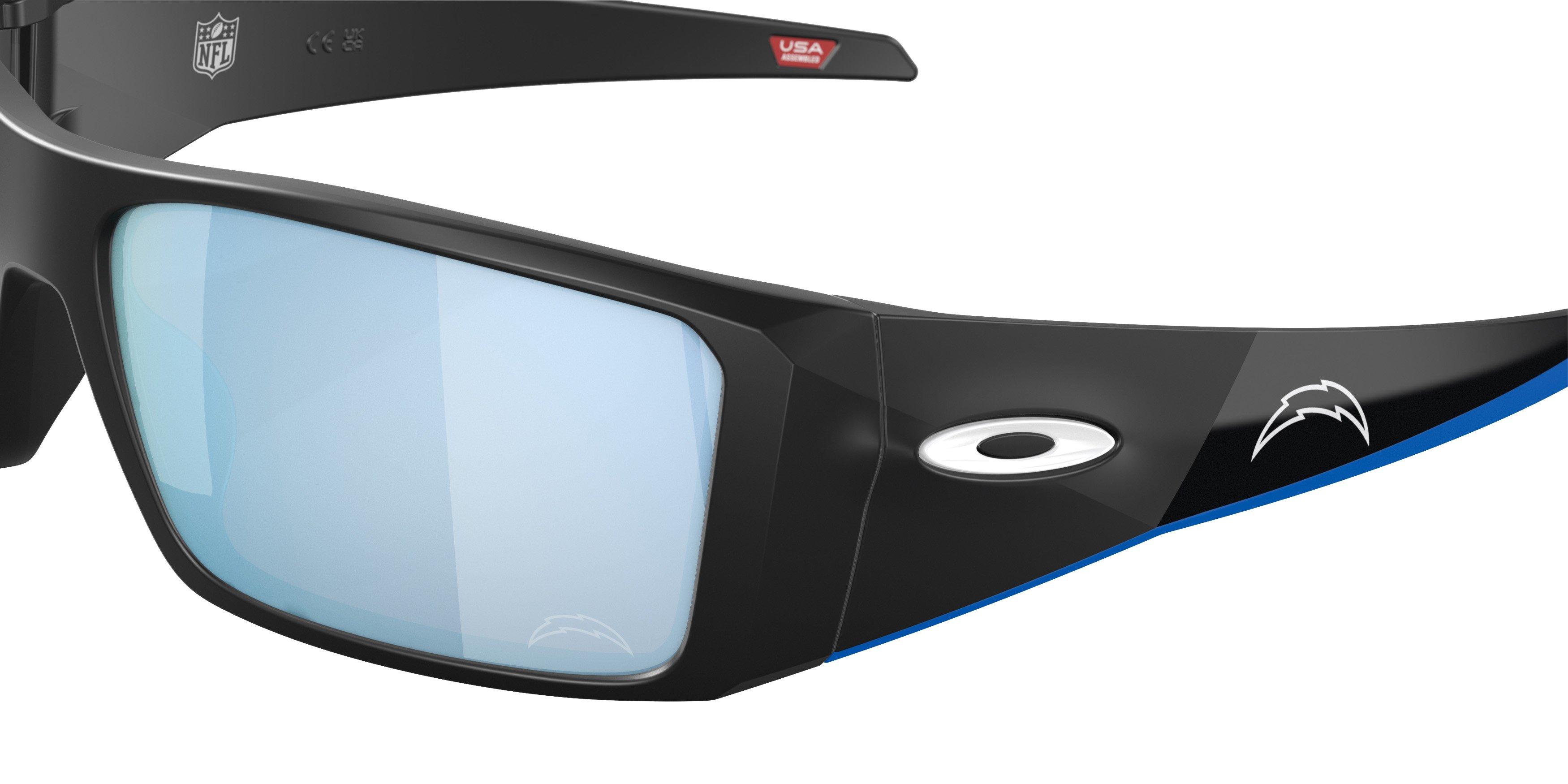Oakley Heliostat Prizm Deep Water Polarized Sunglasses - Matte Black - BLACK/BLUE Thumbnail View 5