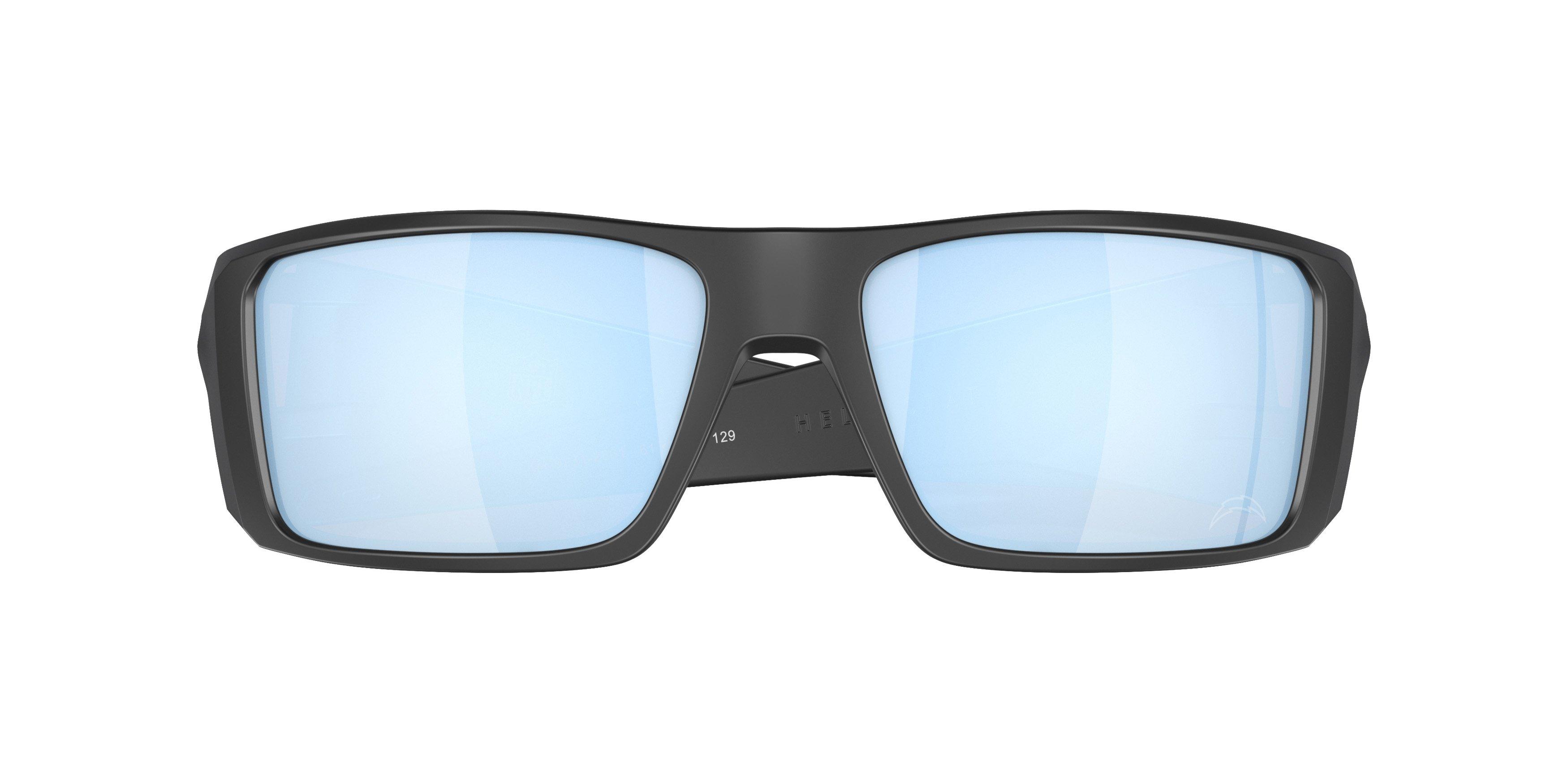 Oakley Heliostat Prizm Deep Water Polarized Sunglasses - Matte Black - BLACK/BLUE Thumbnail View 8