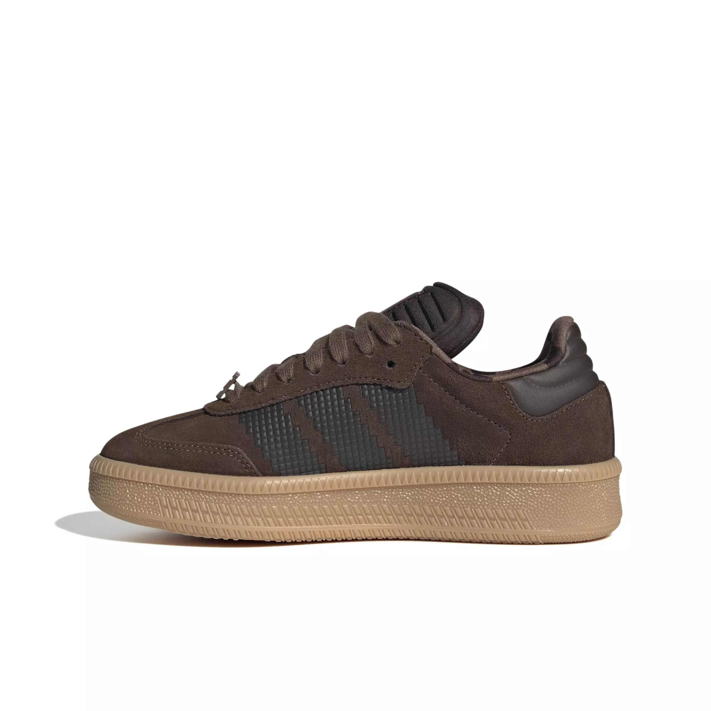 adidas Originals Samba XLG X Minecraft "Dark Brown/Trace Brown" Grade School Boys' Shoe - DK BROWN/BROWN