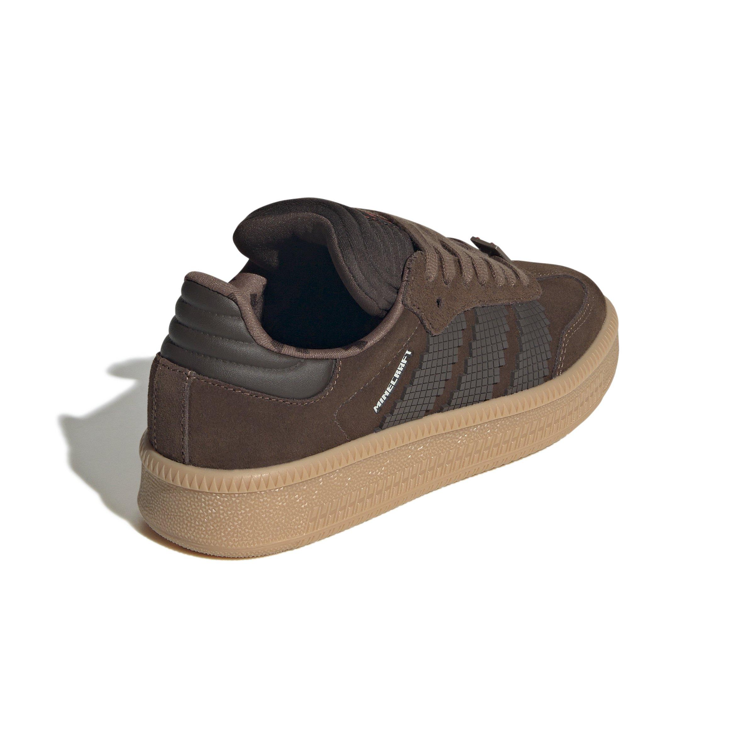 adidas Originals Samba XLG X Minecraft Grade School Boys' "Dark Brown/Trace Brown" Shoe