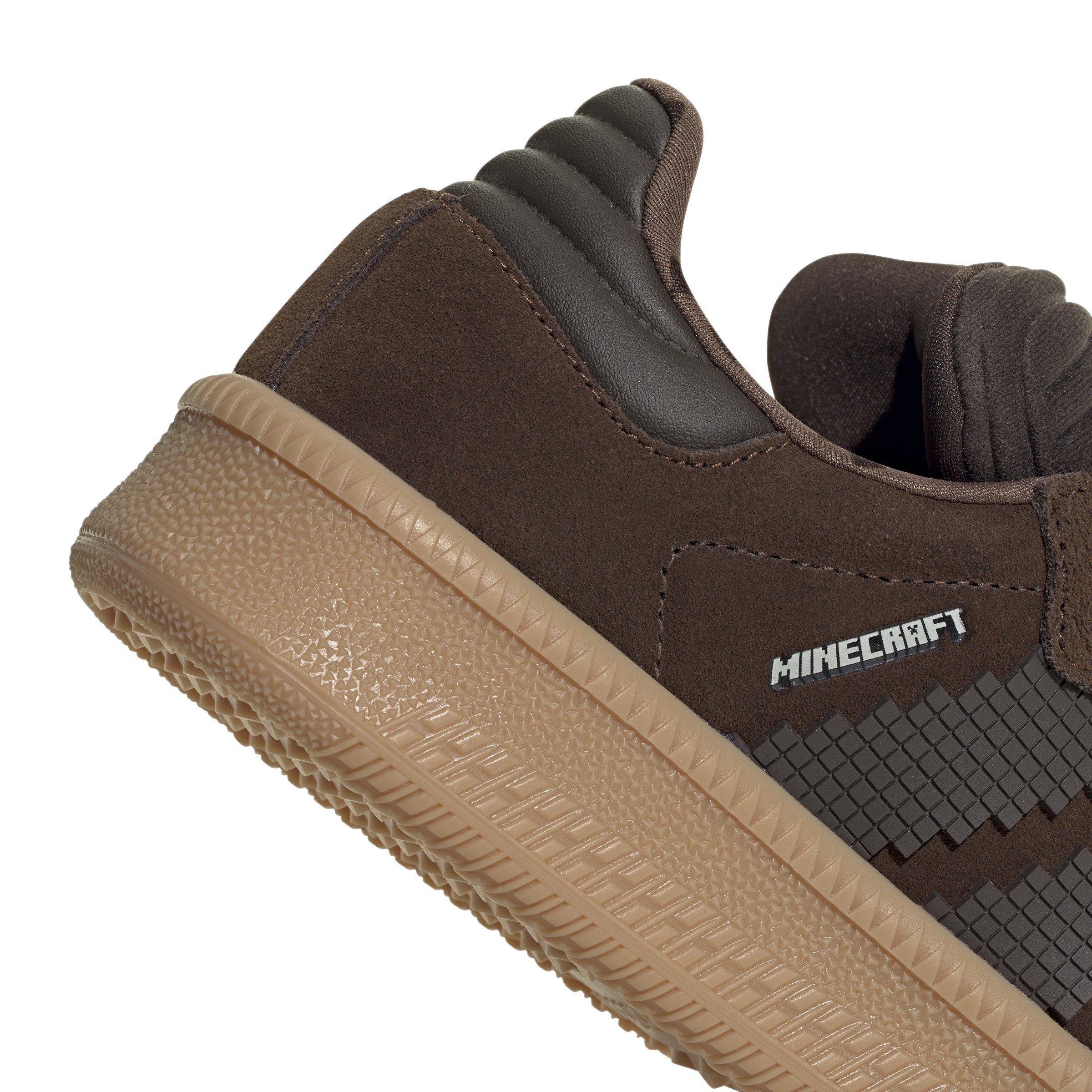adidas Originals Samba XLG X Minecraft Grade School Boys' "Dark Brown/Trace Brown" Shoe