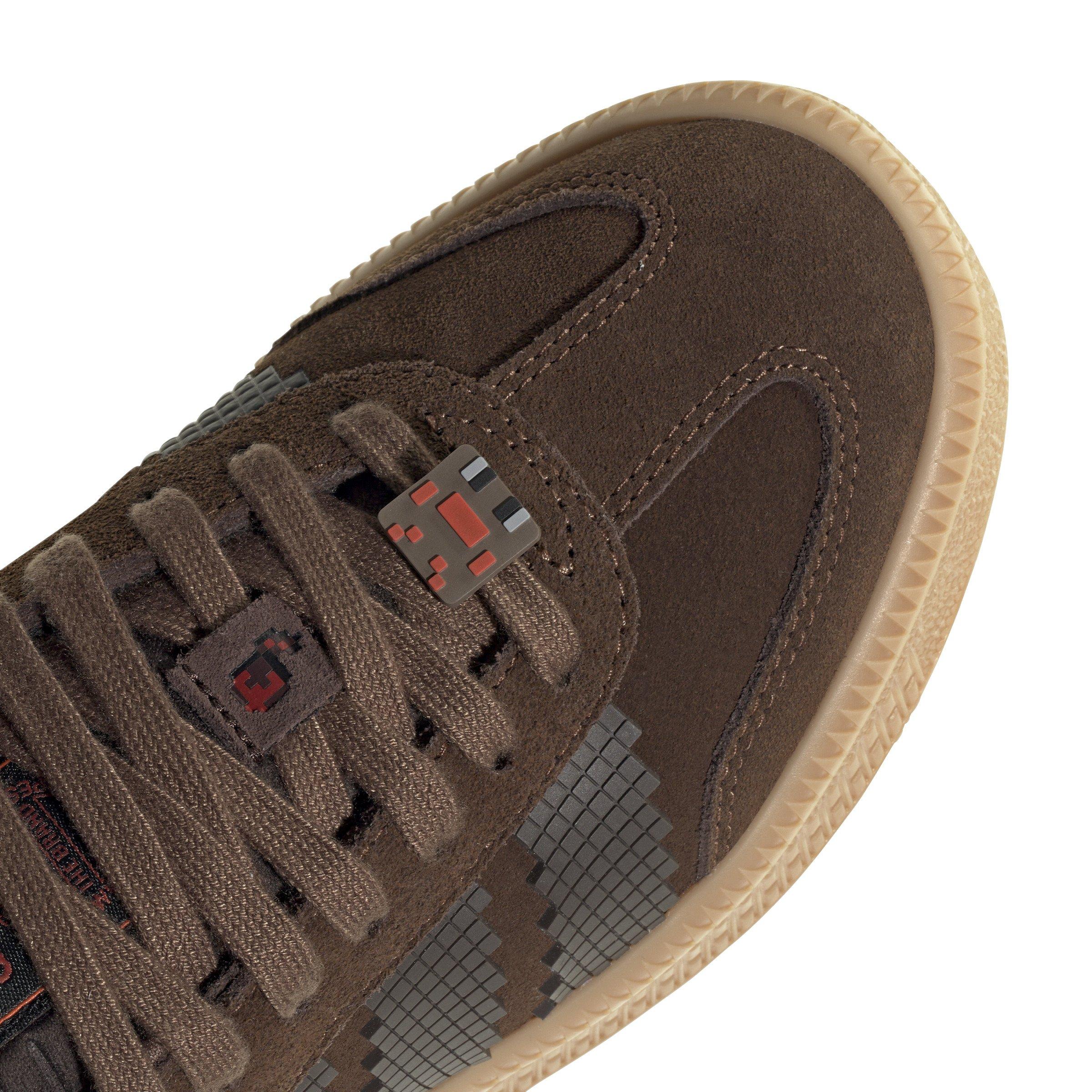 adidas Originals Samba XLG X Minecraft Grade School Boys' "Dark Brown/Trace Brown" Shoe