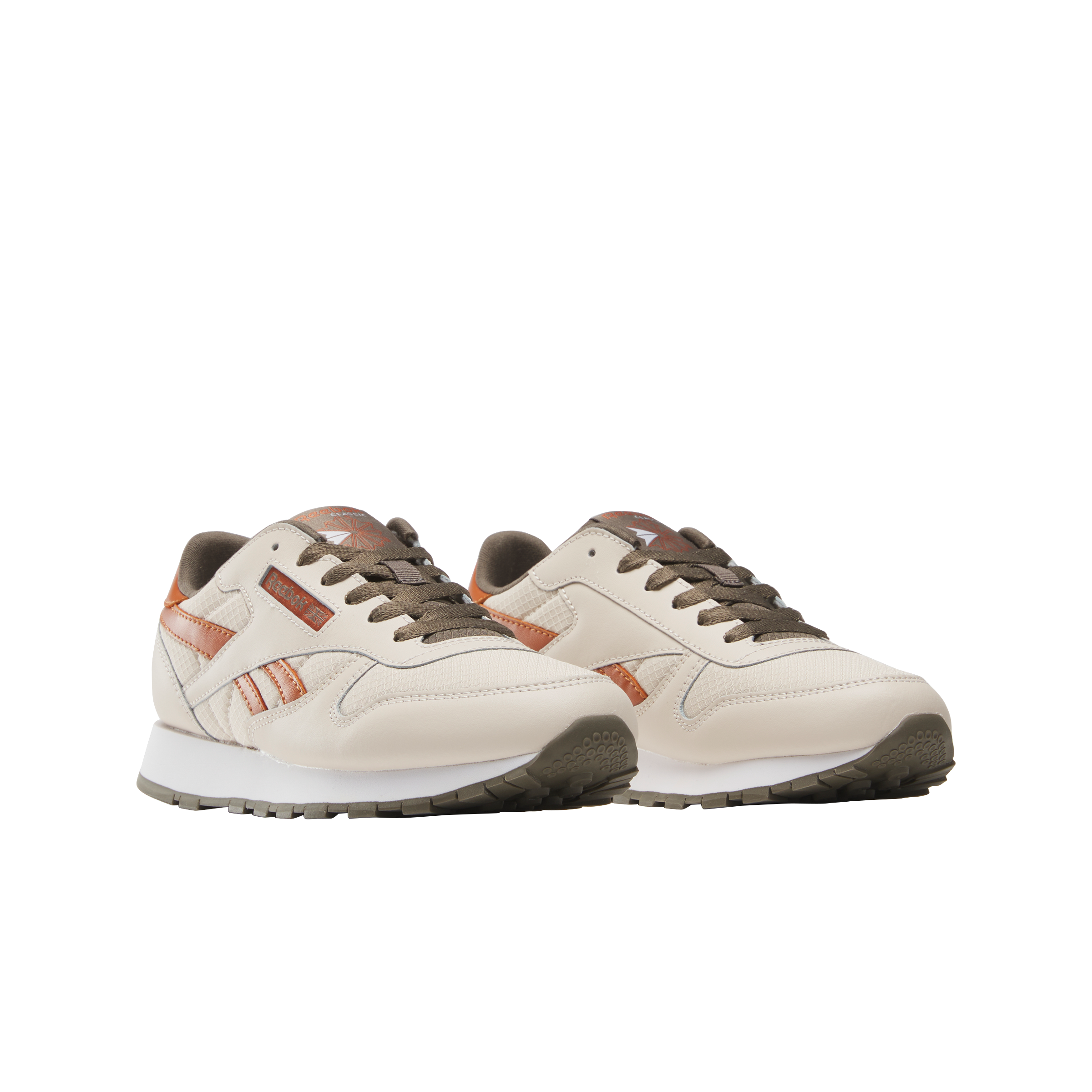 Reebok Classic Leather "Beige/Brown" Grade School Boys' Shoe - BEIGE/BROWN Thumbnail View 2