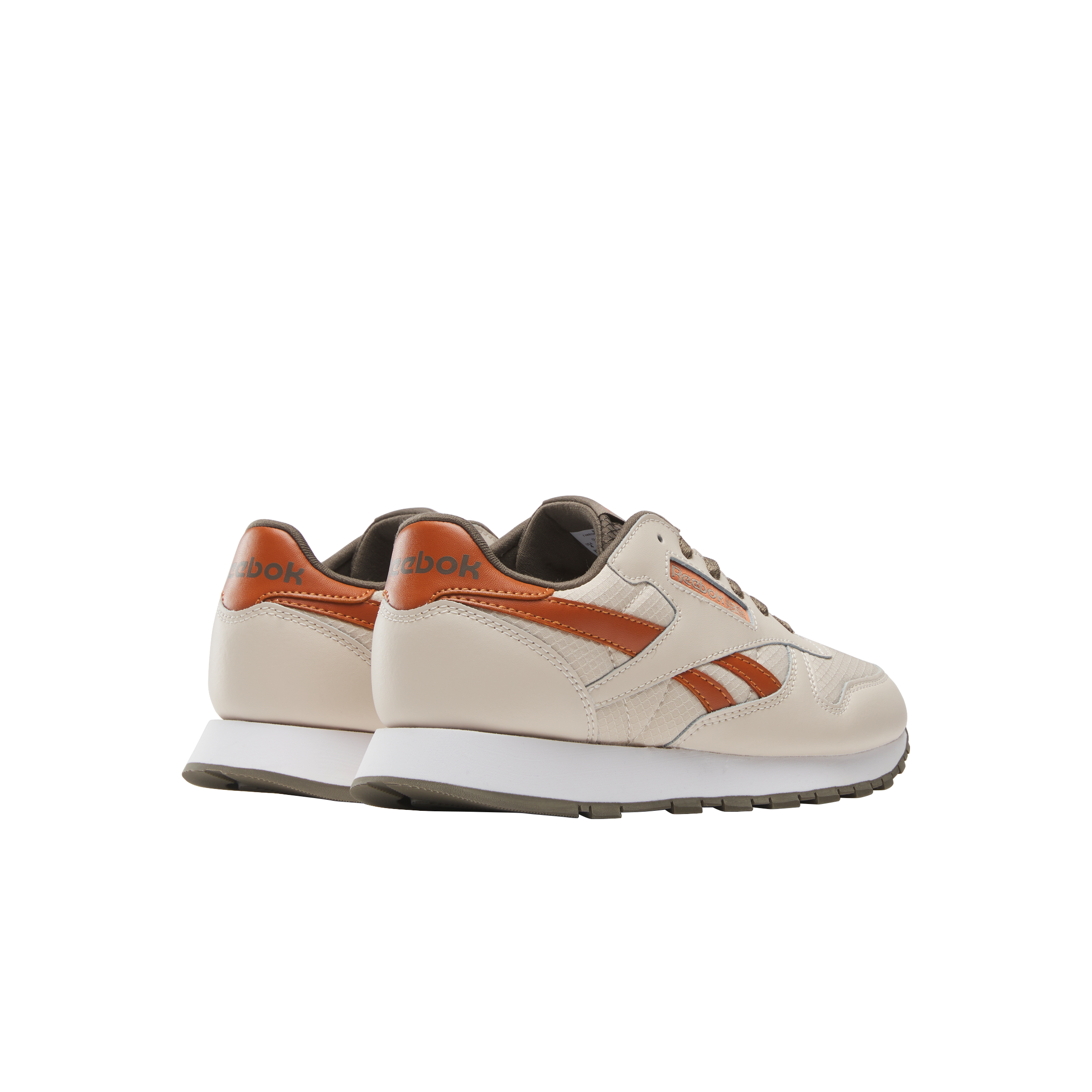 Reebok Classic Leather "Beige/Brown" Grade School Boys' Shoe - BEIGE/BROWN Thumbnail View 3