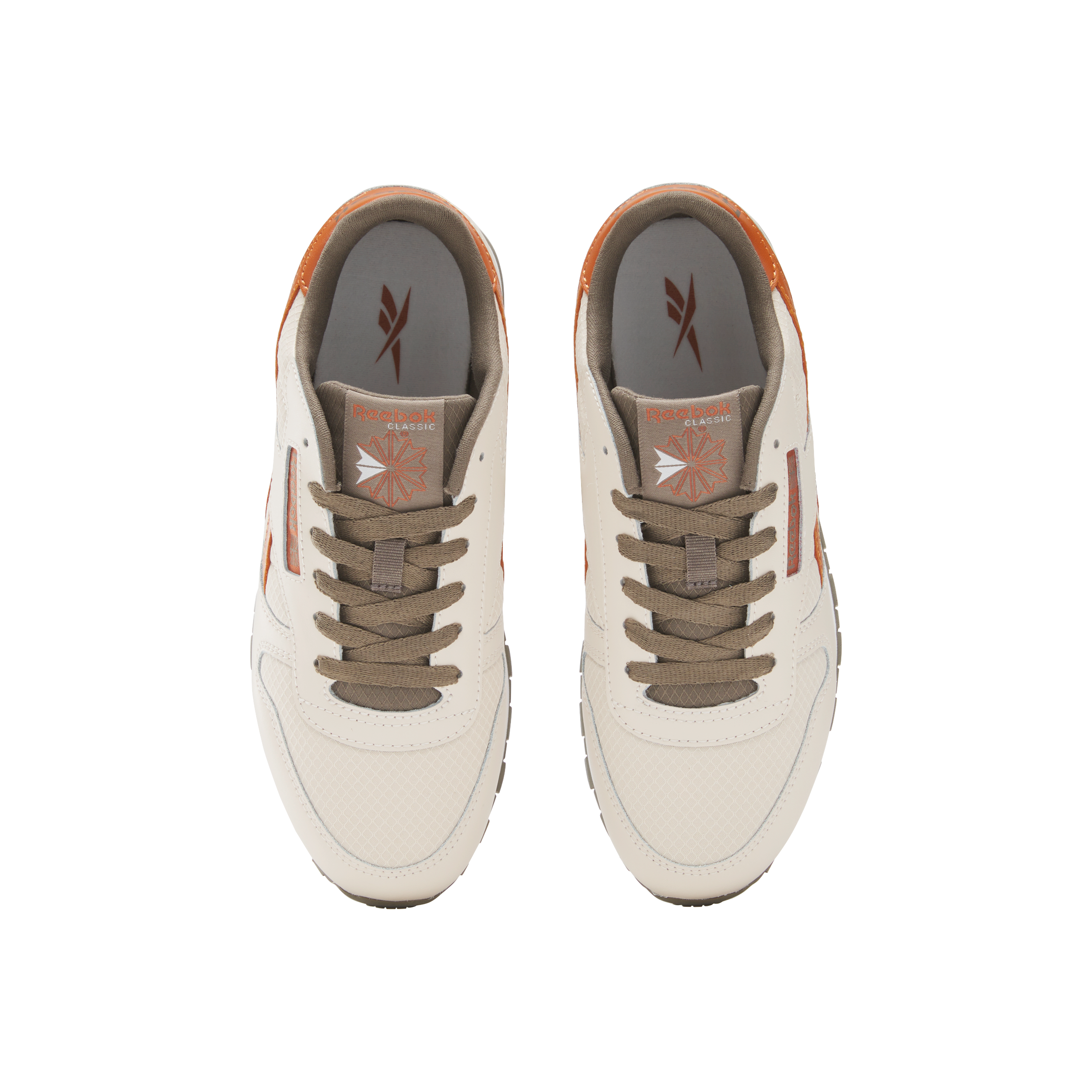 Reebok Classic Leather "Beige/Brown" Grade School Boys' Shoe - BEIGE/BROWN Thumbnail View 4