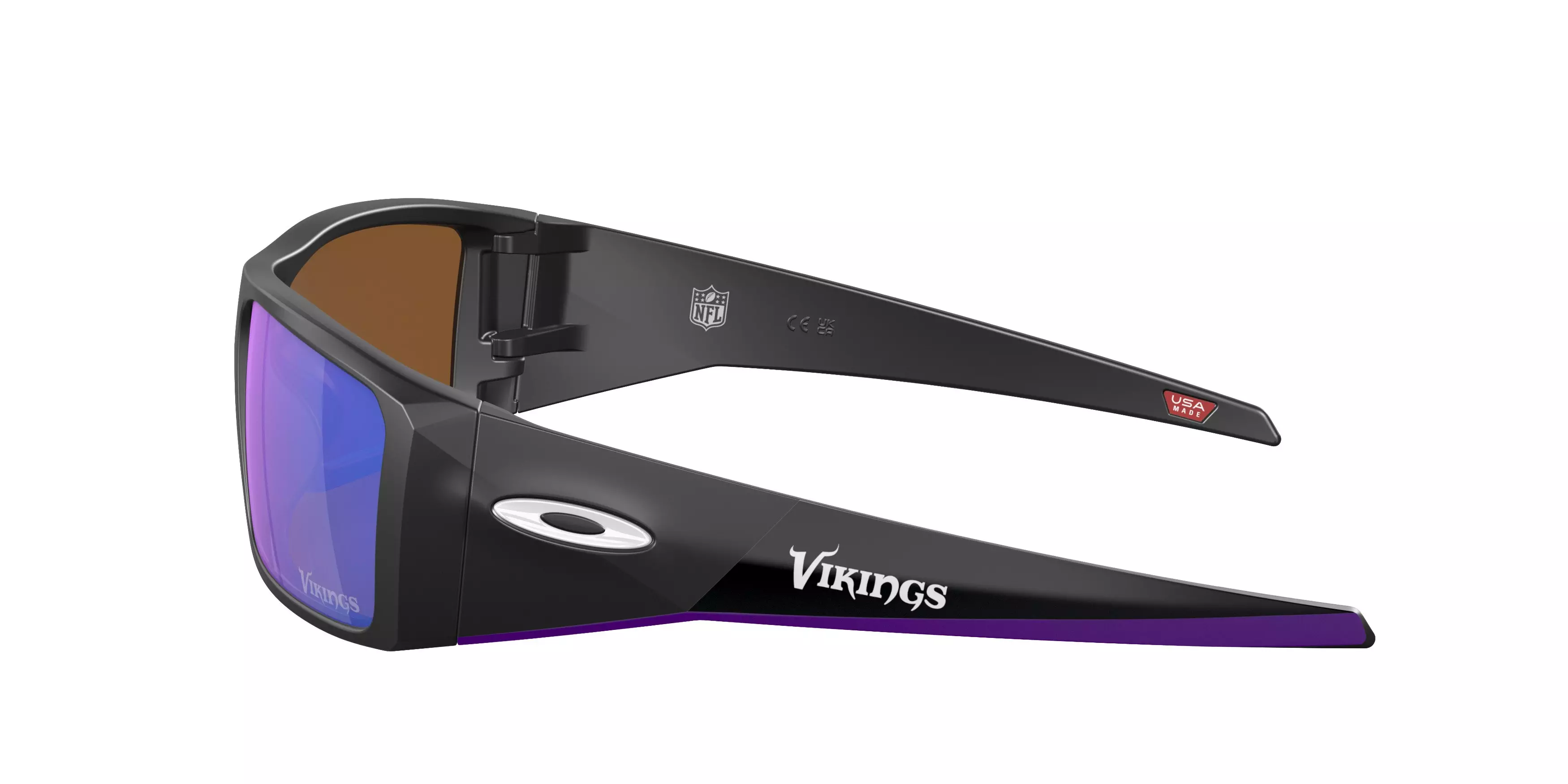 Oakley Heliostat Prizm Violet Sunglasses - Matte Black - BLACK/VIOLET