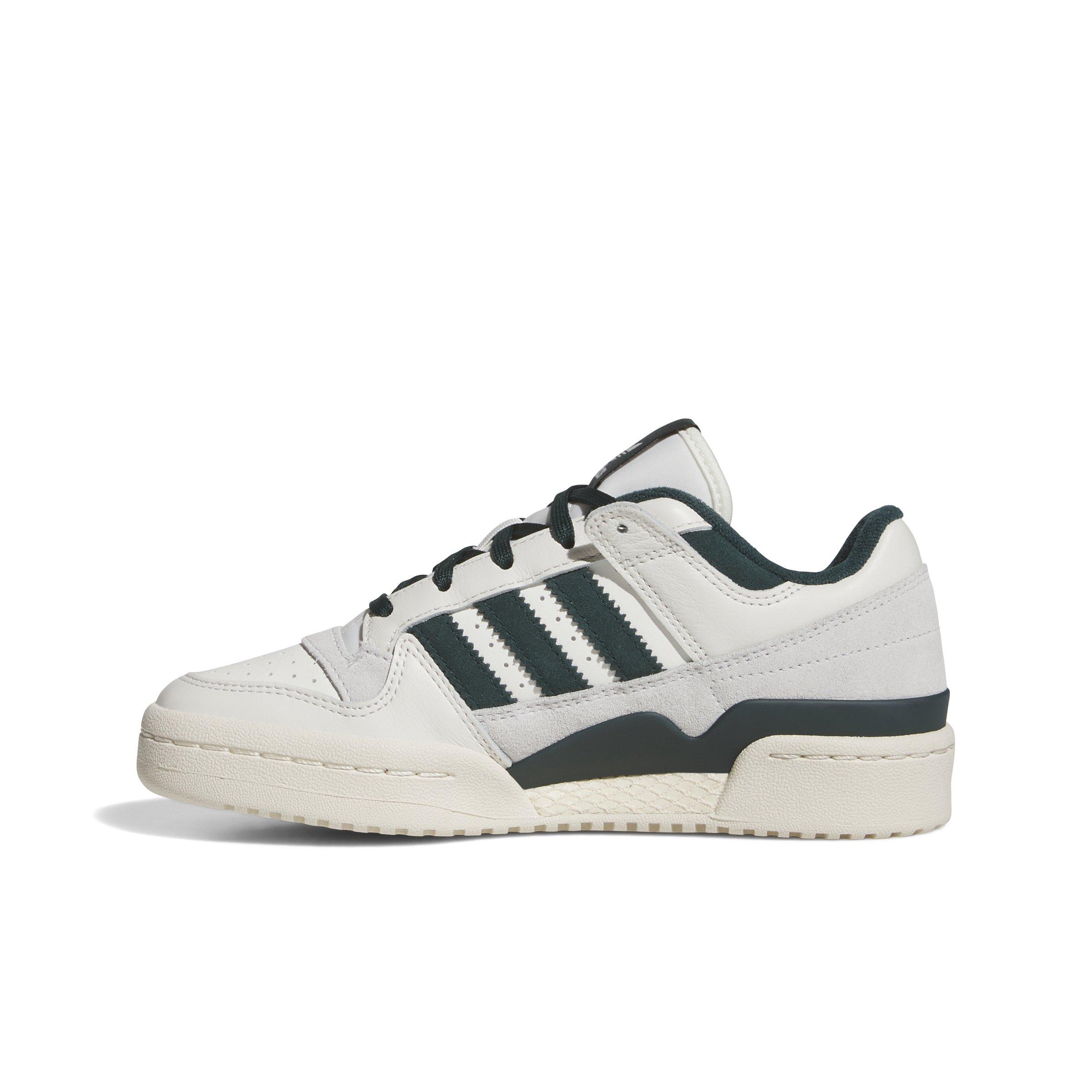 adidas Forum Low CL "Cloud White/Aurora Ivy/Wonder White" Grade School Boys' Shoe - WHITE/IVY/WHITE Thumbnail View 2