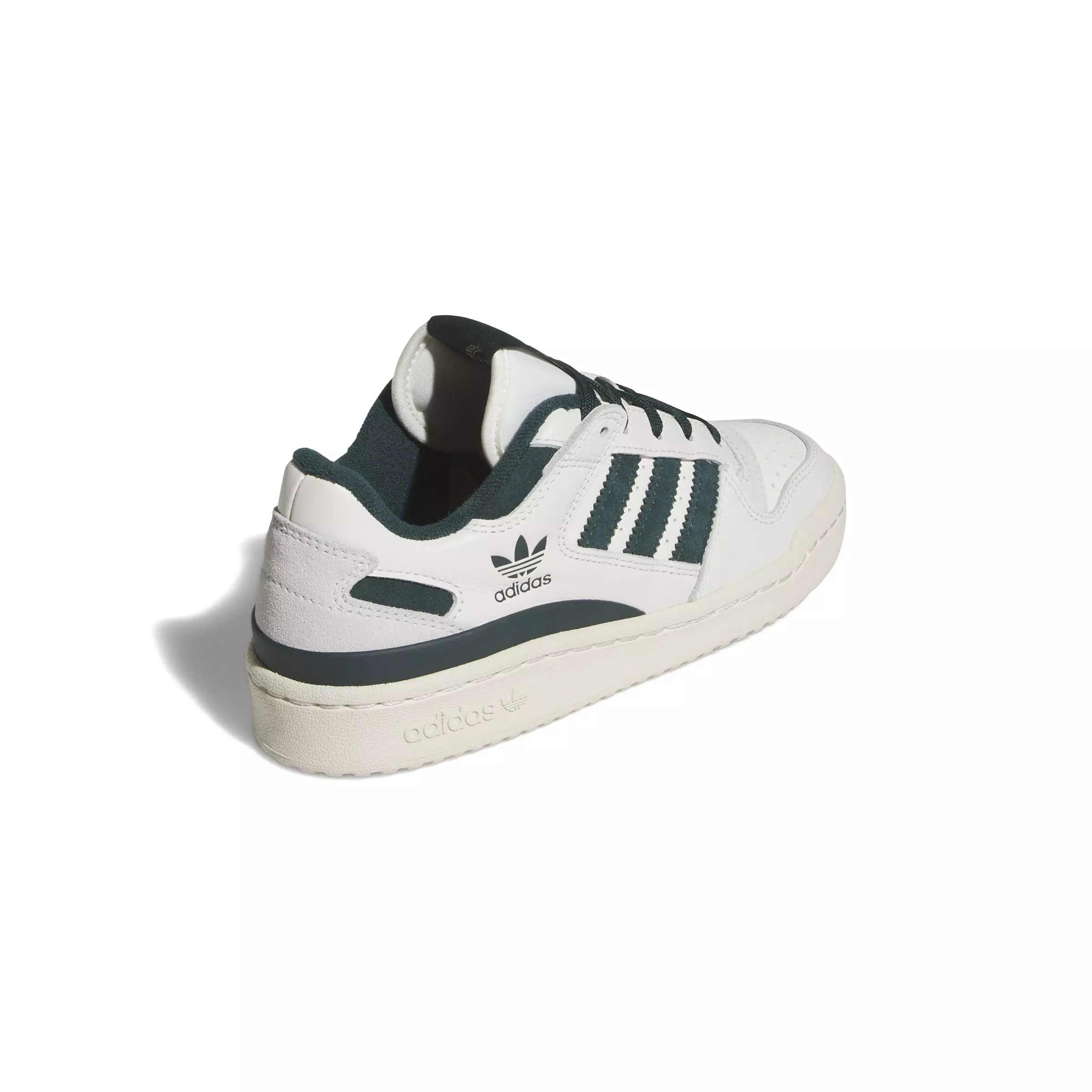 adidas Forum Low CL "Cloud White/Aurora Ivy/Wonder White" Grade School Boys' Shoe - WHITE/IVY/WHITE