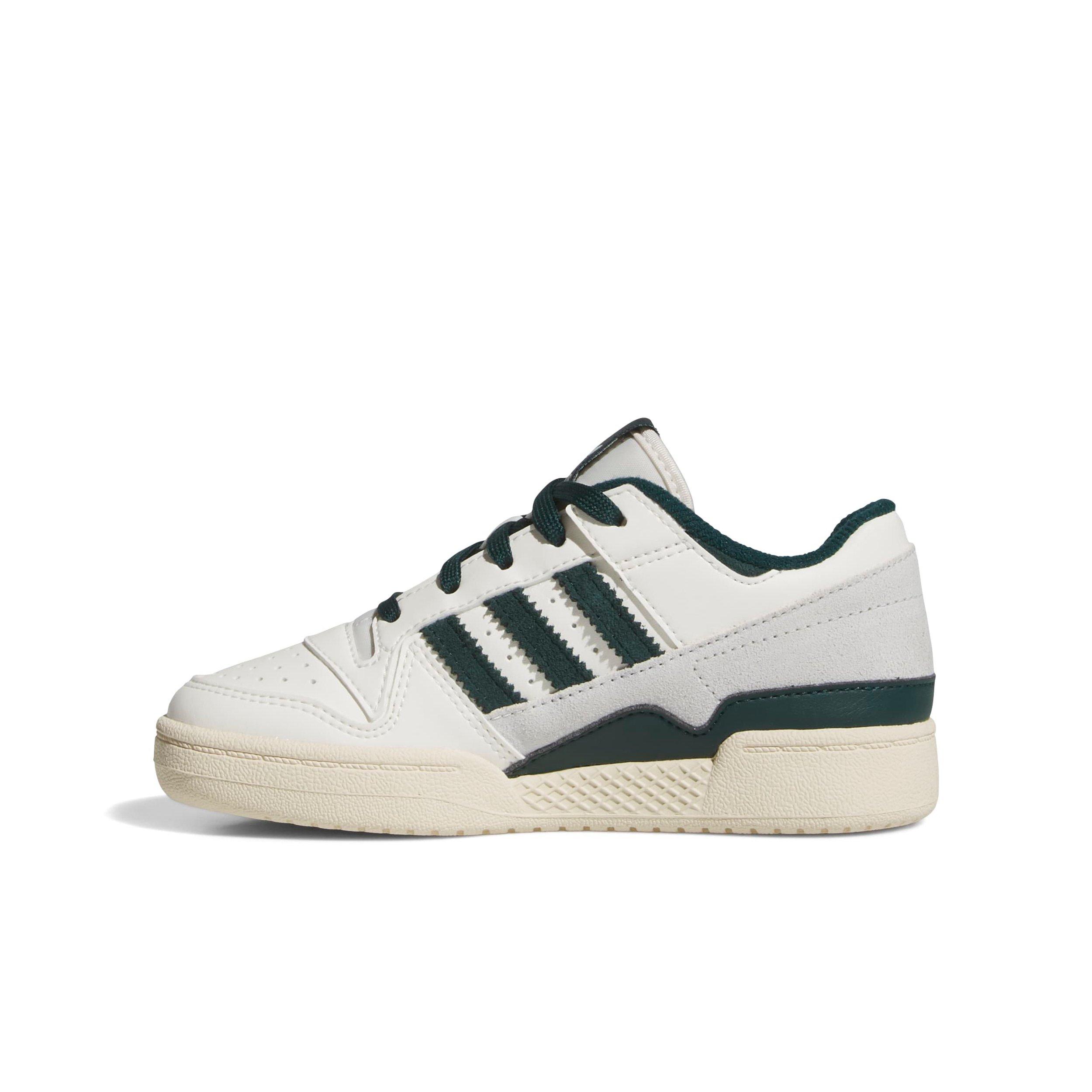 adidas Forum Low CL "Cloud White/Aurora Ivy/Wonder White" Preschool Boys' Shoe - WHITE/IVY/WHITE Thumbnail View 2