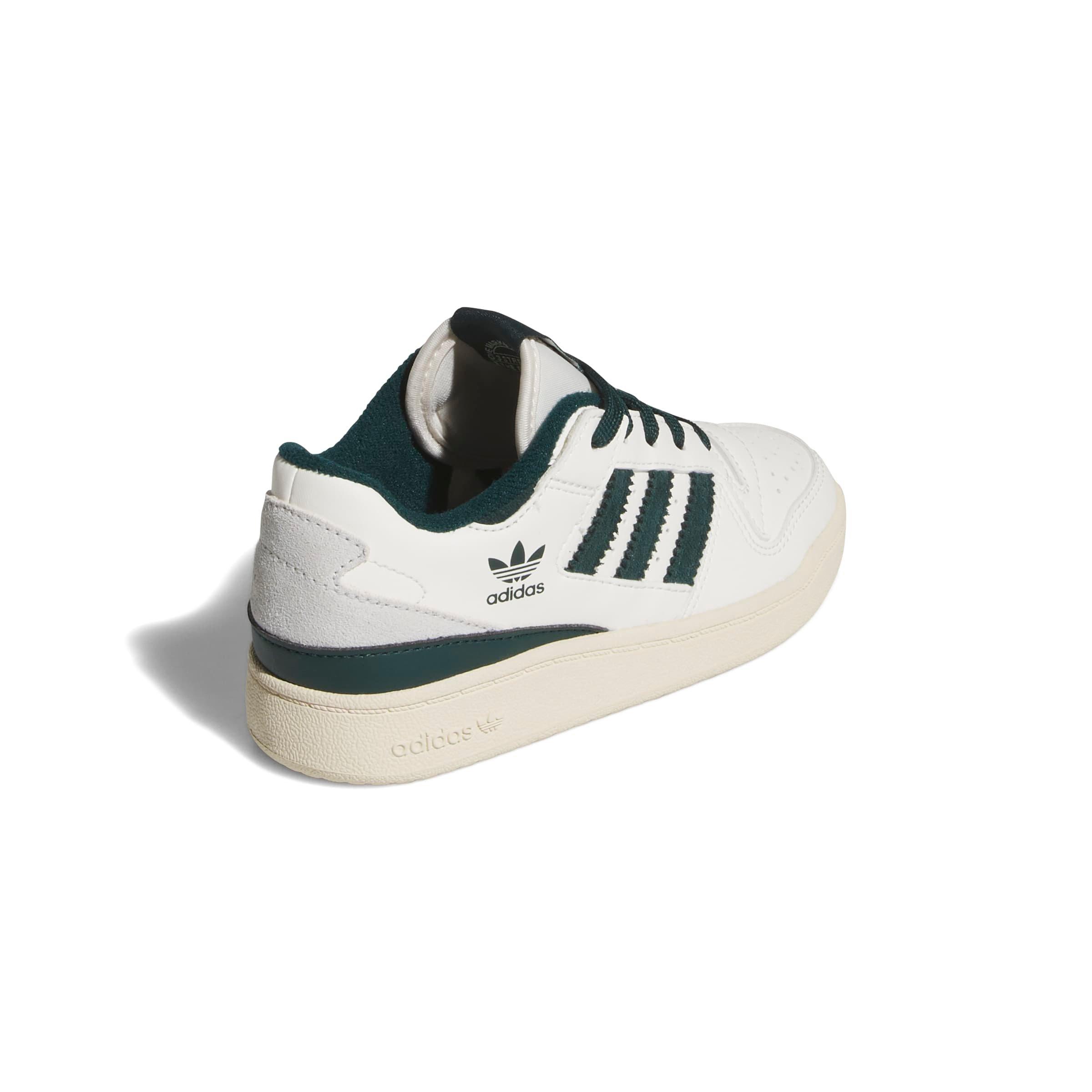 adidas Forum Low CL "Cloud White/Aurora Ivy/Wonder White" Preschool Boys' Shoe - WHITE/IVY/WHITE Thumbnail View 4