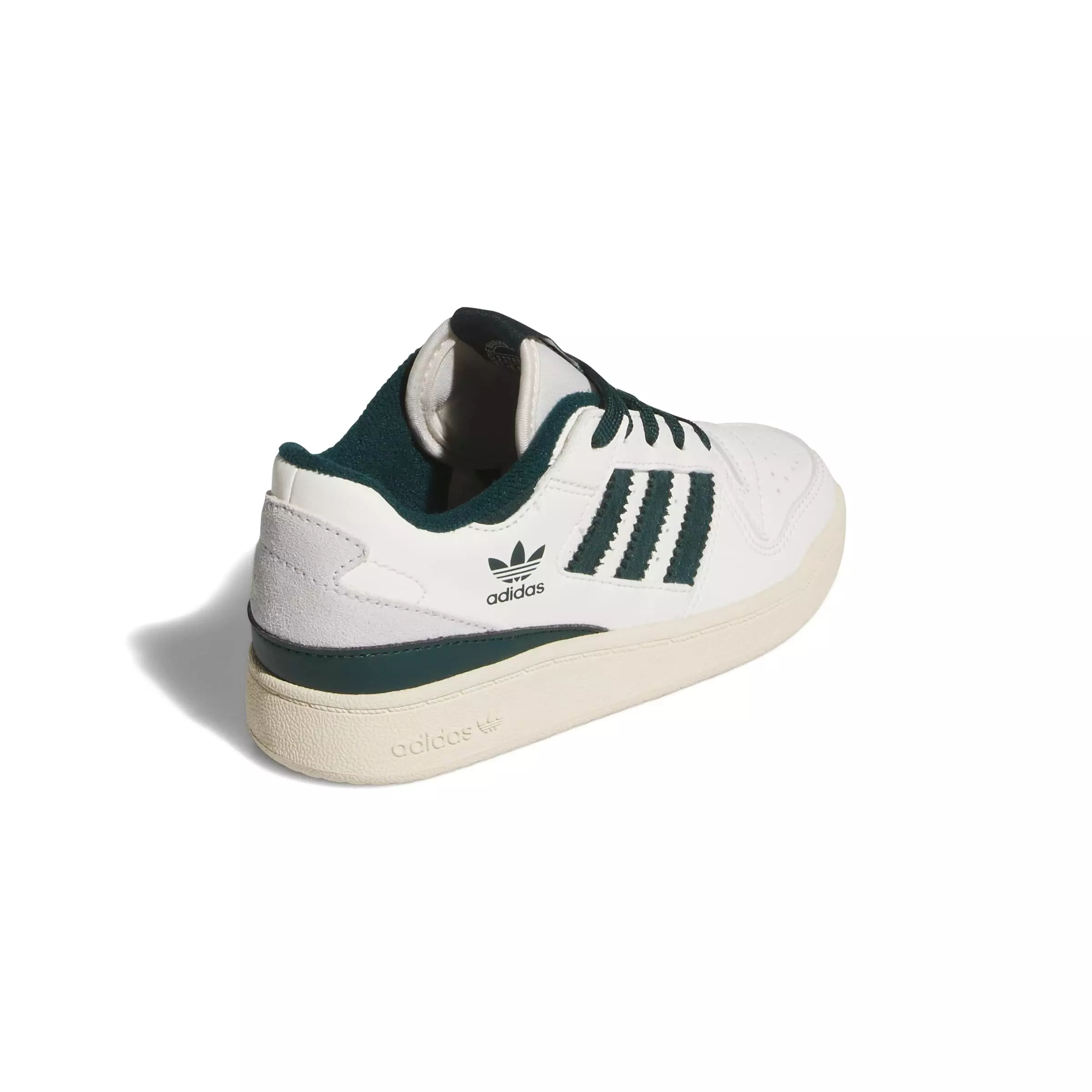 adidas Forum Low CL "Cloud White/Aurora Ivy/Wonder White" Preschool Boys' Shoe - WHITE/IVY/WHITE