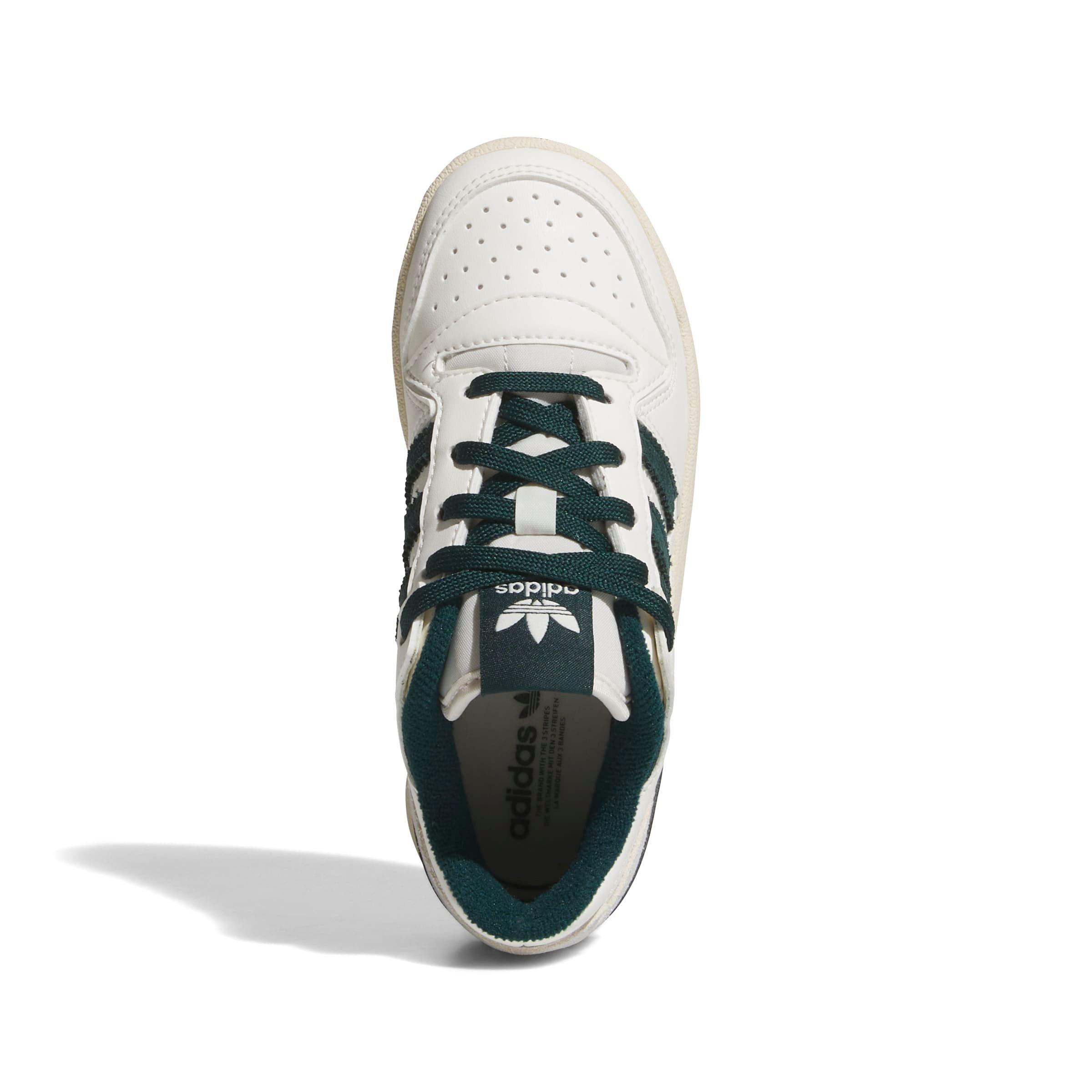 adidas Forum Low CL "Cloud White/Aurora Ivy/Wonder White" Preschool Boys' Shoe - WHITE/IVY/WHITE Thumbnail View 5