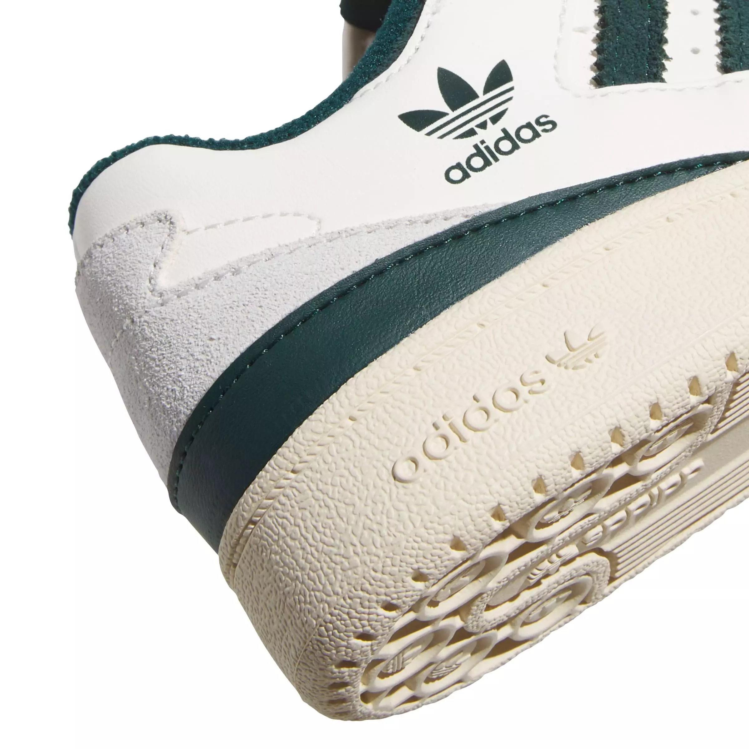 adidas Forum Low CL "Cloud White/Aurora Ivy/Wonder White" Preschool Boys' Shoe - WHITE/IVY/WHITE