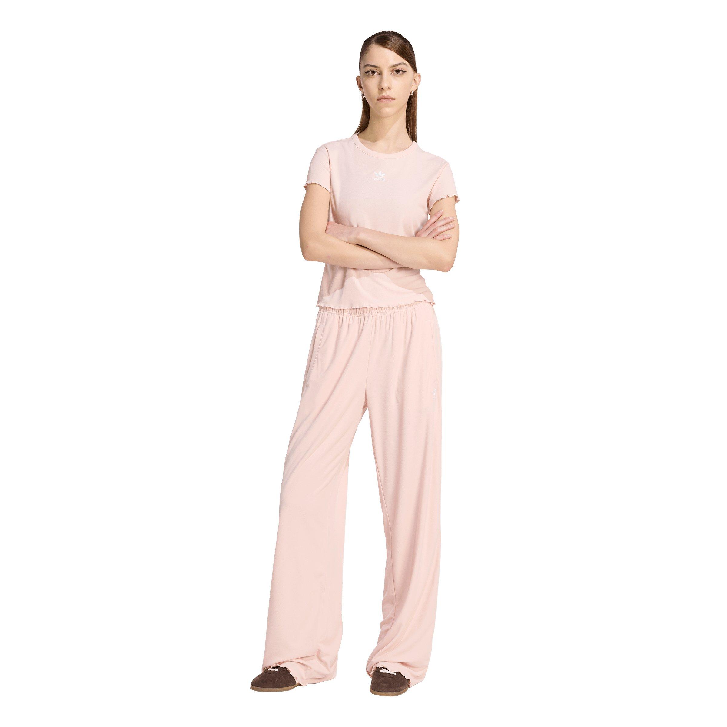 adidas Originals Women's Essentials Scalloped Edge Baby T-Shirt - Pink - PINK Thumbnail View 5