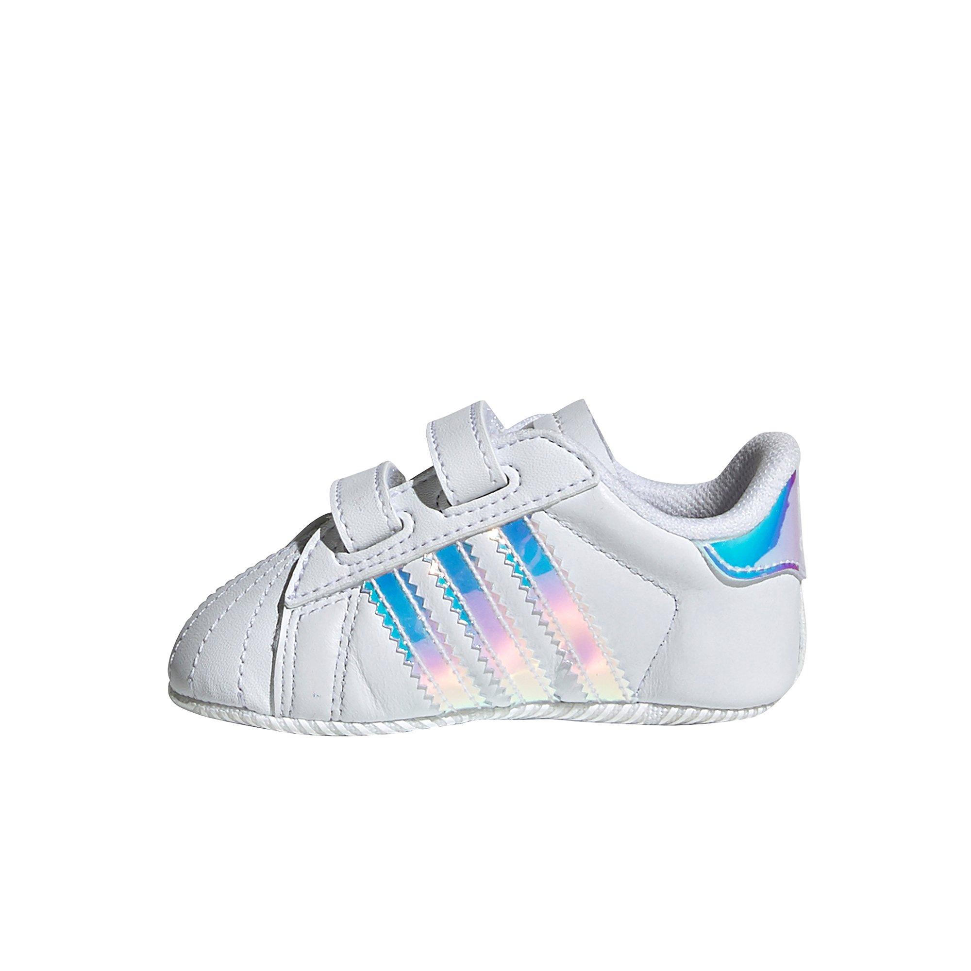 Adidas superstar store crib shoes white