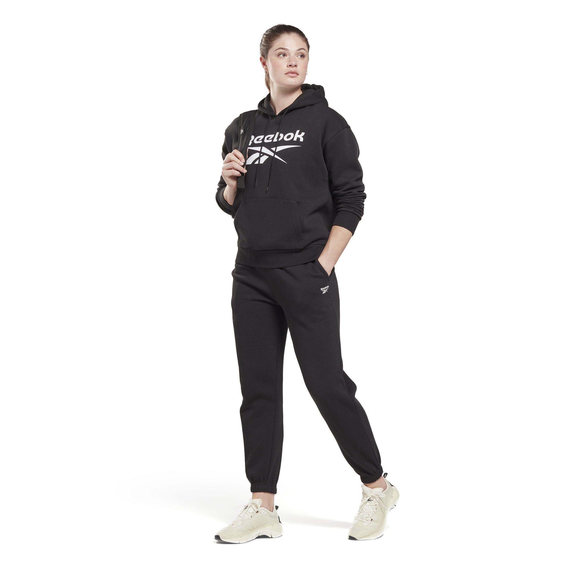Reebok Women's Identity Fleece Joggers- Black - BLACK Thumbnail View 3