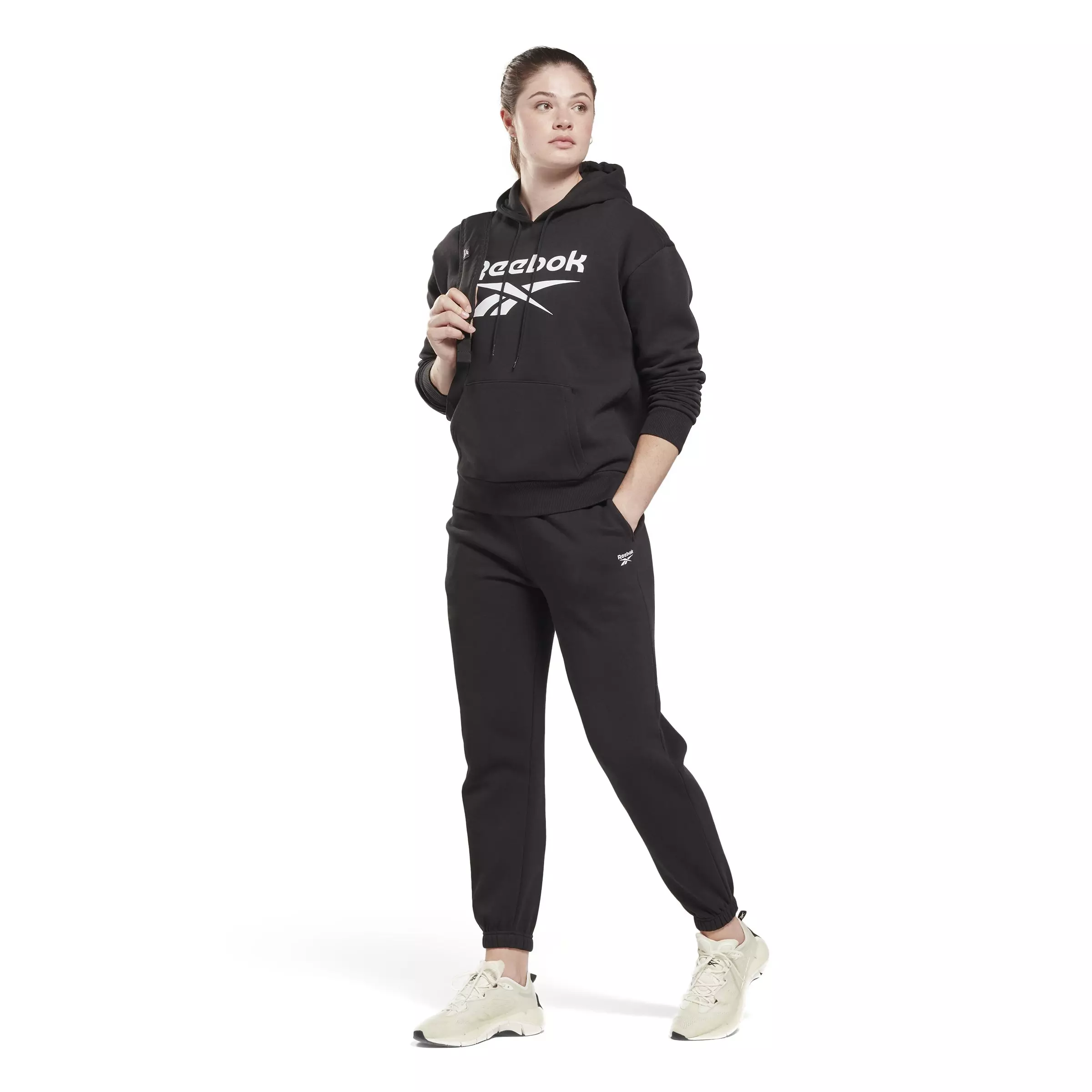 Reebok Women's Identity Fleece Joggers- Black - BLACK
