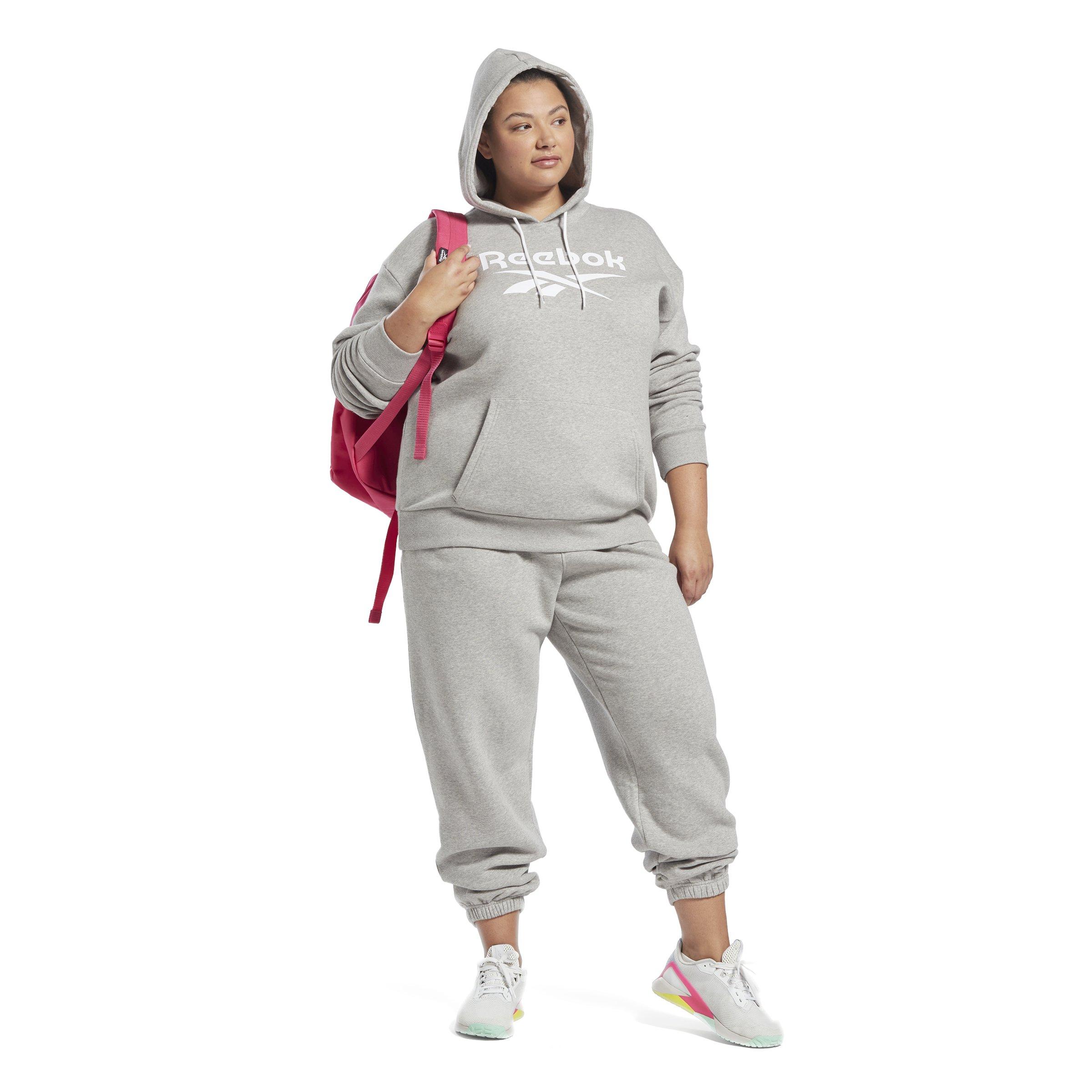 Reebok Women's Identity Fleece Joggers- Heather Grey - HEATHER/GREY Thumbnail View 3