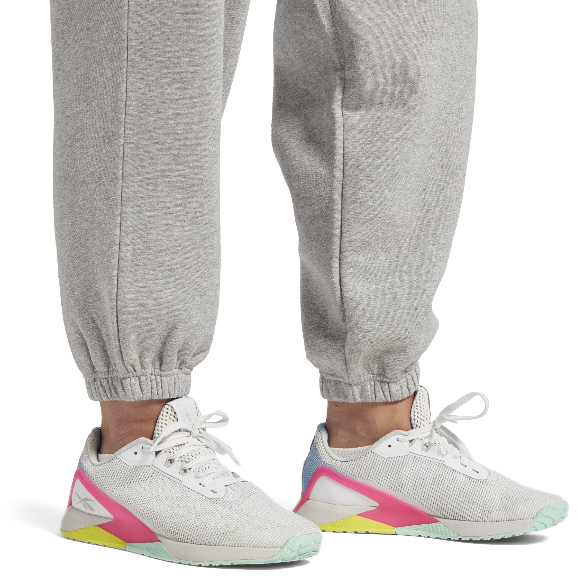 Reebok Women's Identity Fleece Joggers- Heather Grey - HEATHER/GREY Thumbnail View 5
