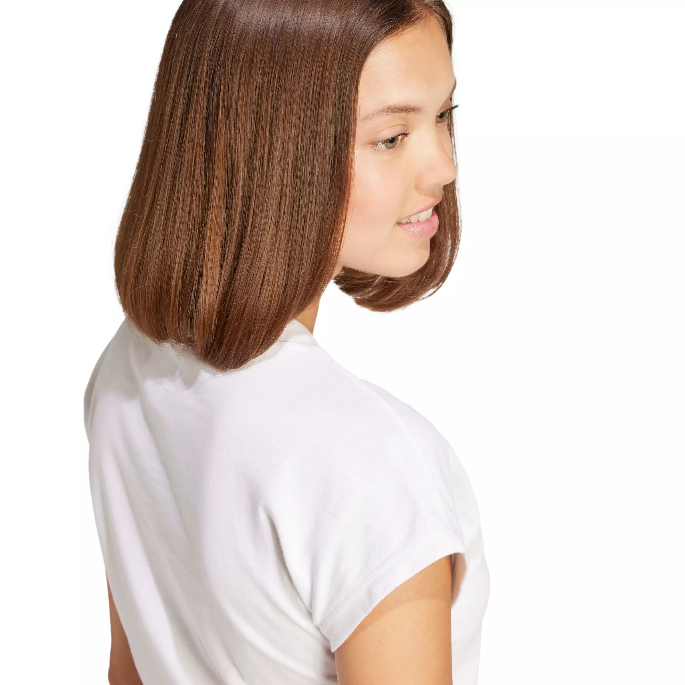 adidas Women's Essentials Linear Cotton T-Shirt - White - WHITE